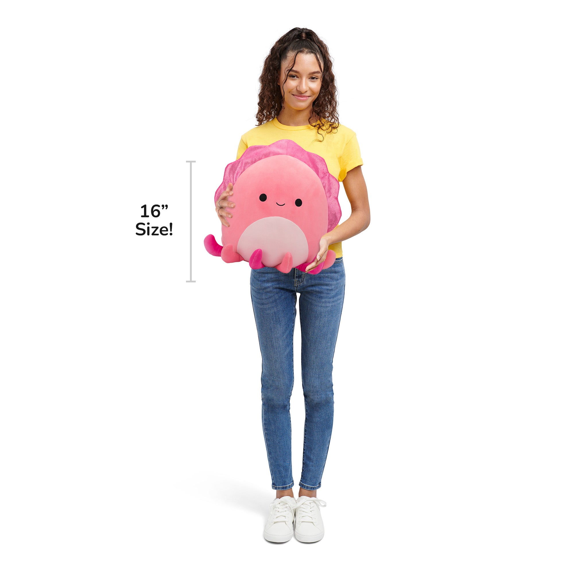 Original Squishmallows 16-Inch Auggie The Pink Cuttlefish