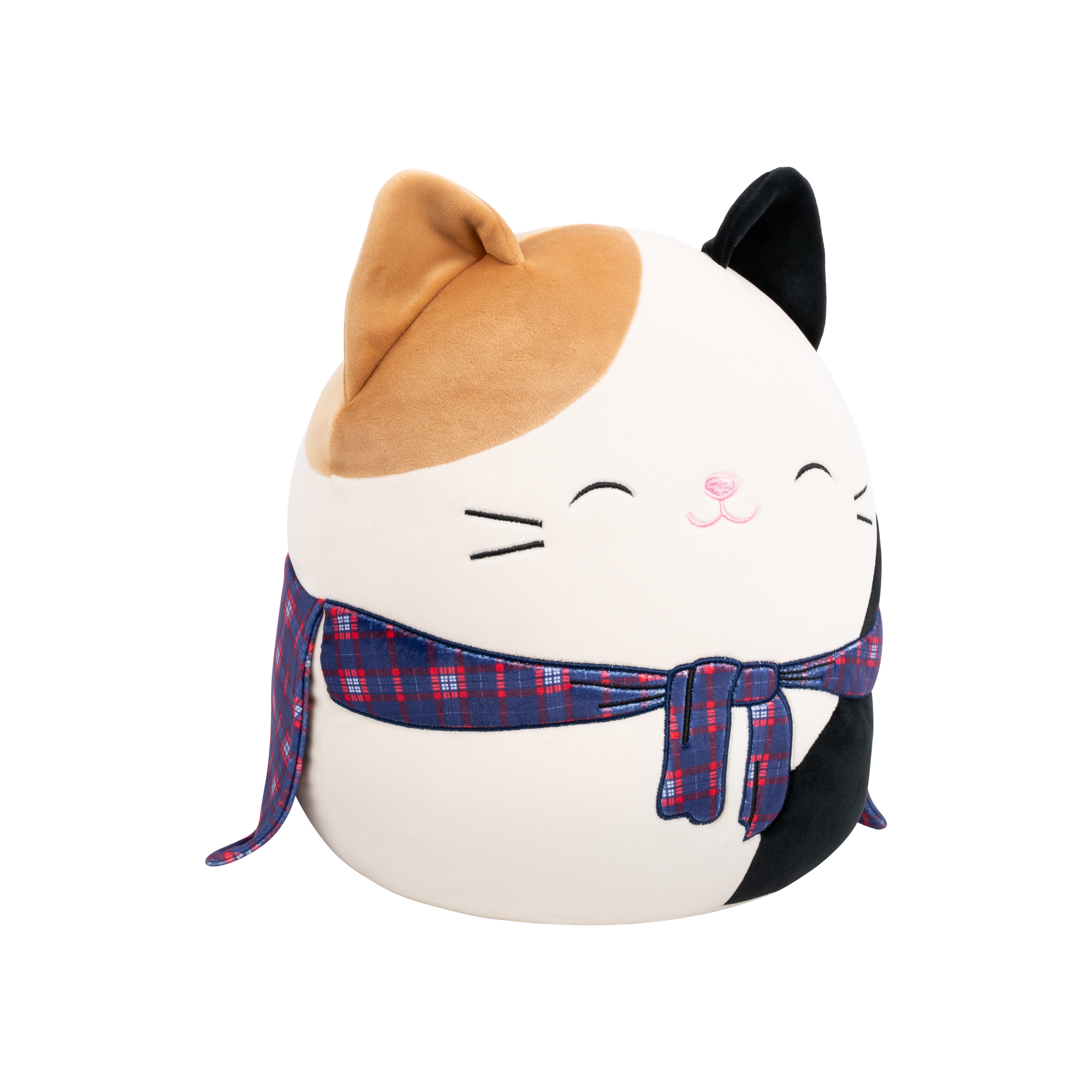 Squishmallows Original 12-Inch Cam The Brown And Black Calico Cat With Flannel Shirt
