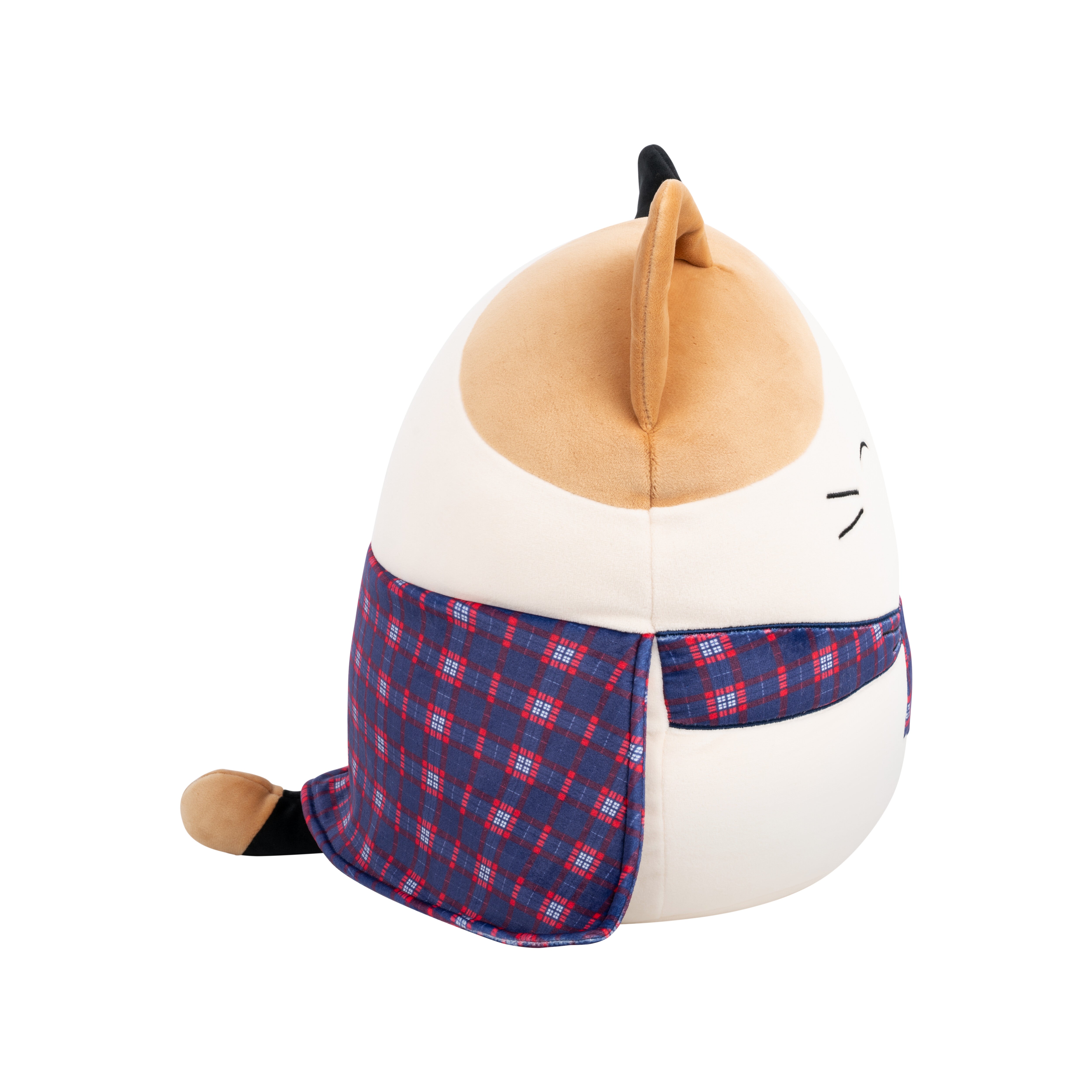 Squishmallows Original 12-Inch Cam The Brown And Black Calico Cat With Flannel Shirt