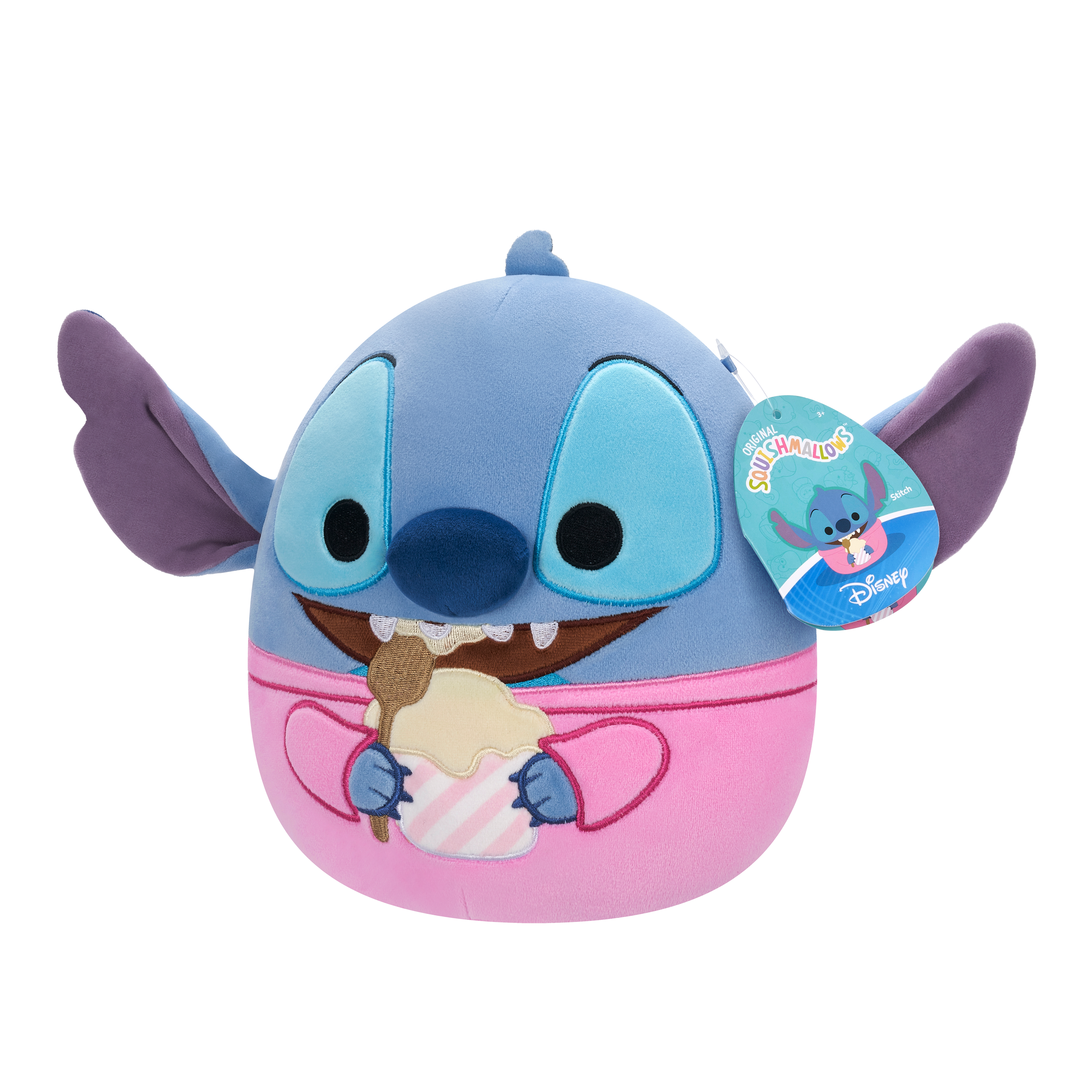 Squishmallows Original Disney 8-Inch Stitch Eating Ice Cream Plush - Little Ultrasoft Official Jazwares Plush