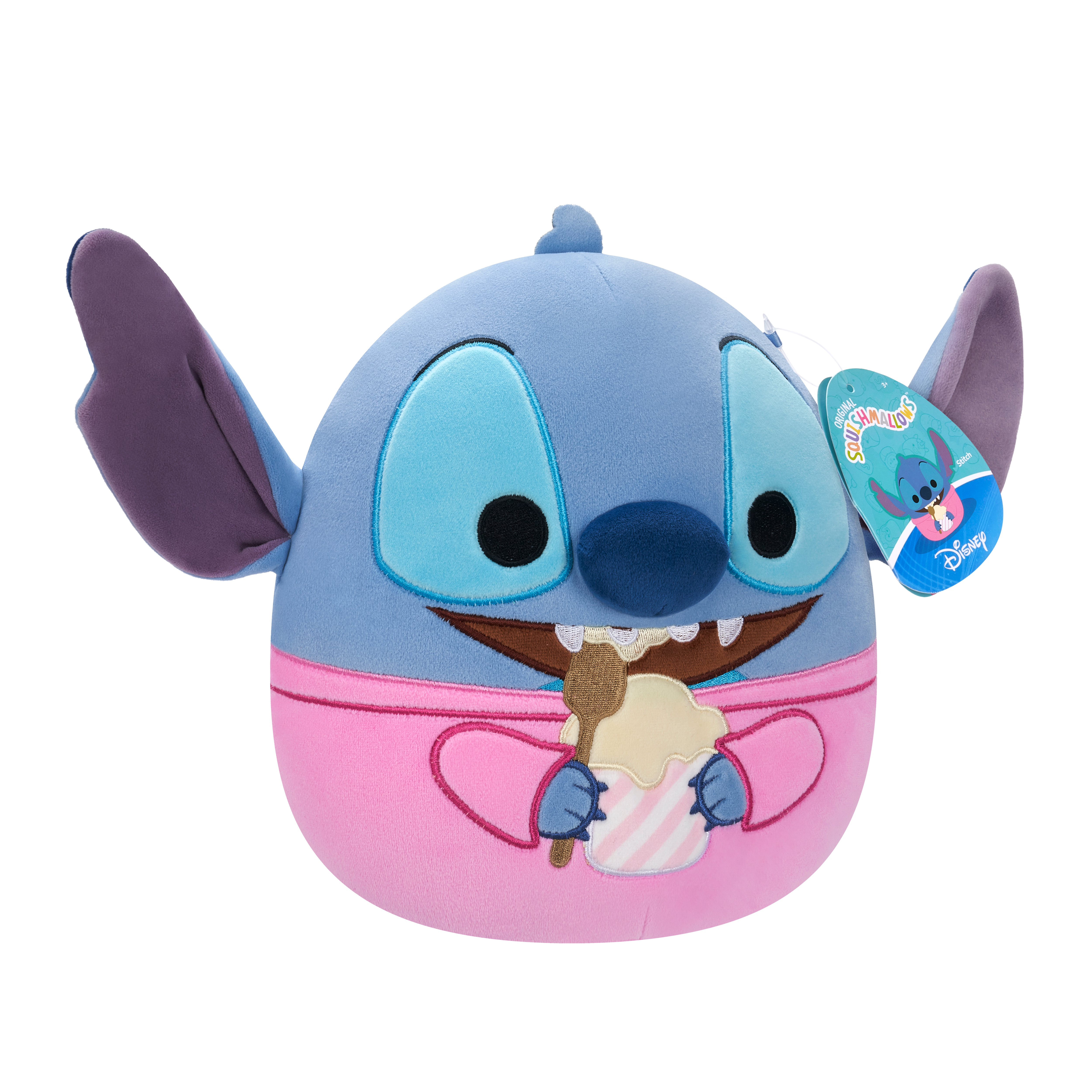 Squishmallows Original Disney 8-Inch Stitch Eating Ice Cream Plush - Little Ultrasoft Official Jazwares Plush