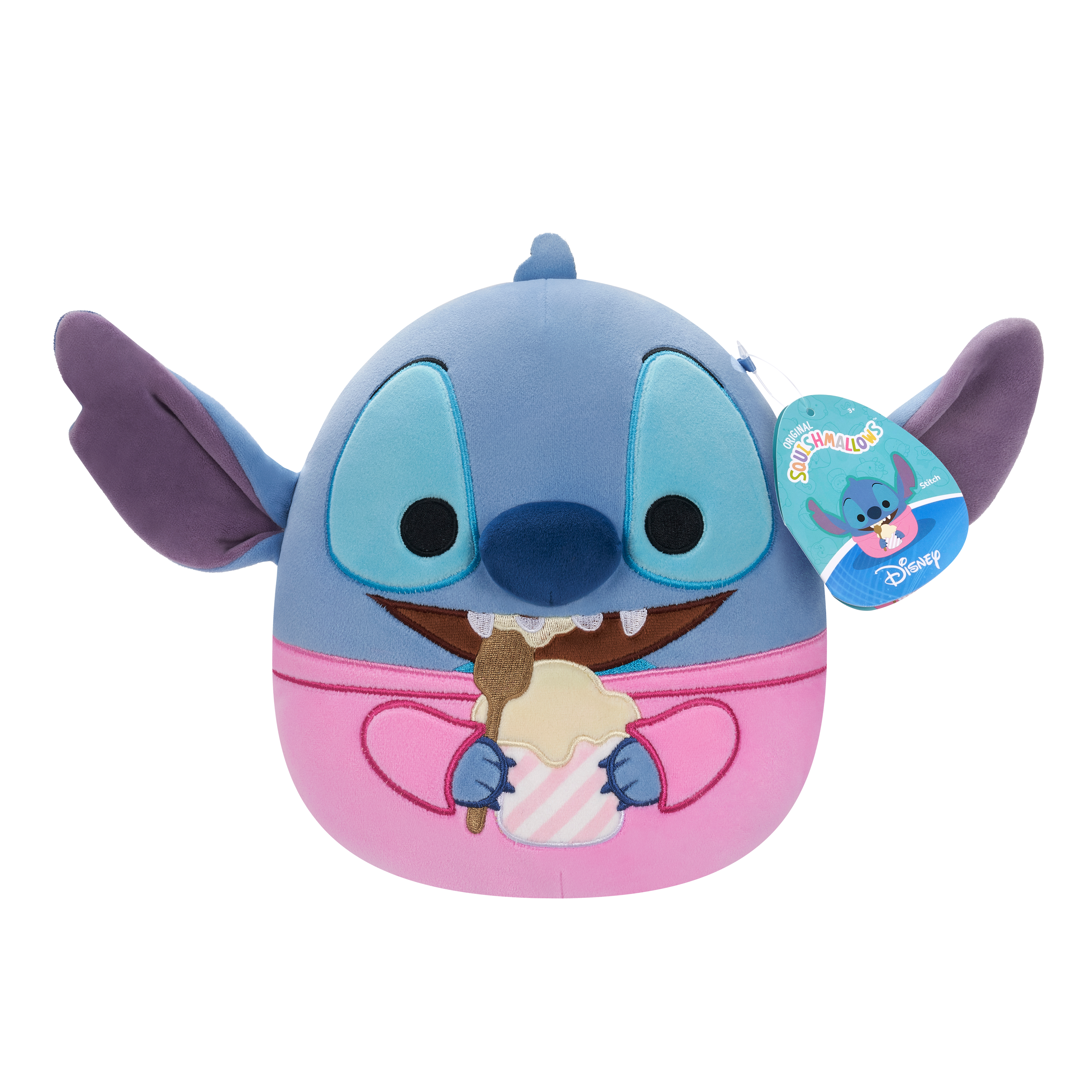 Squishmallows Original Disney 8-Inch Stitch Eating Ice Cream Plush - Little Ultrasoft Official Jazwares Plush