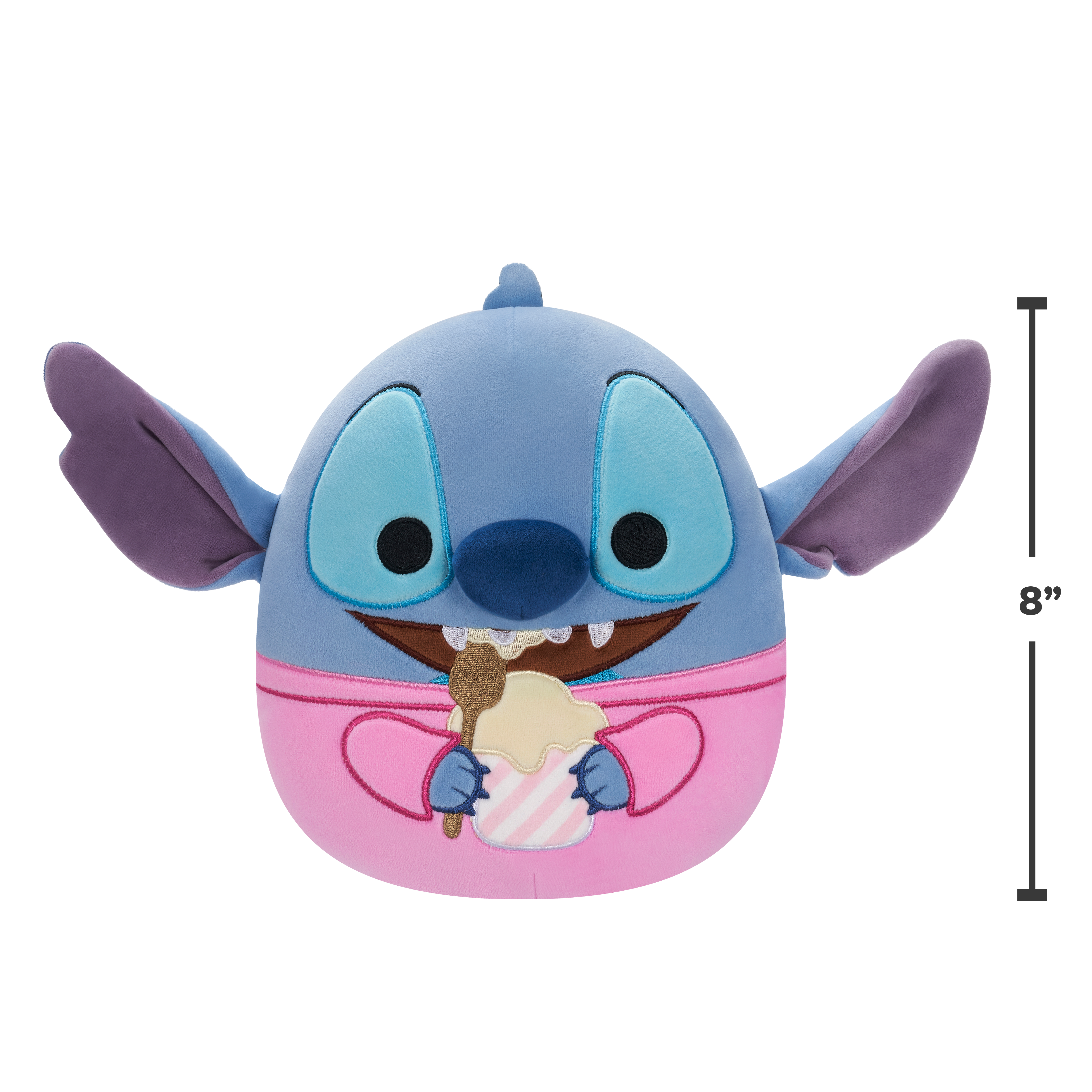 Squishmallows Original Disney 8-Inch Stitch Eating Ice Cream Plush - Little Ultrasoft Official Jazwares Plush