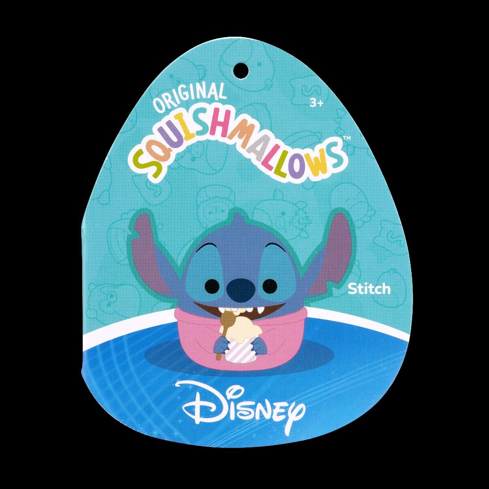 Squishmallows Original Disney 8-Inch Stitch Eating Ice Cream Plush - Little Ultrasoft Official Jazwares Plush