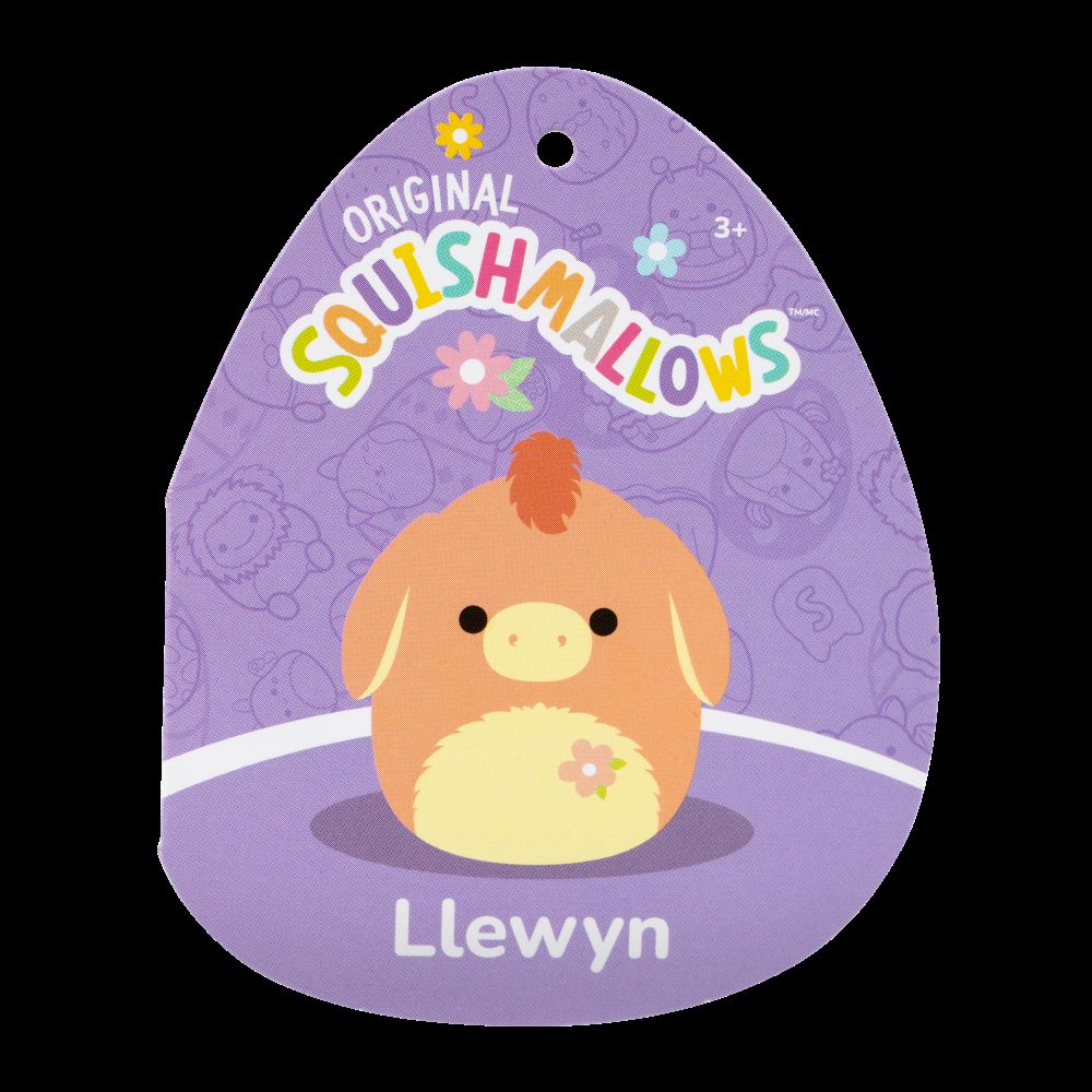 Original Squishmallows 7.5” Llewyn The Peach Donkey Plush