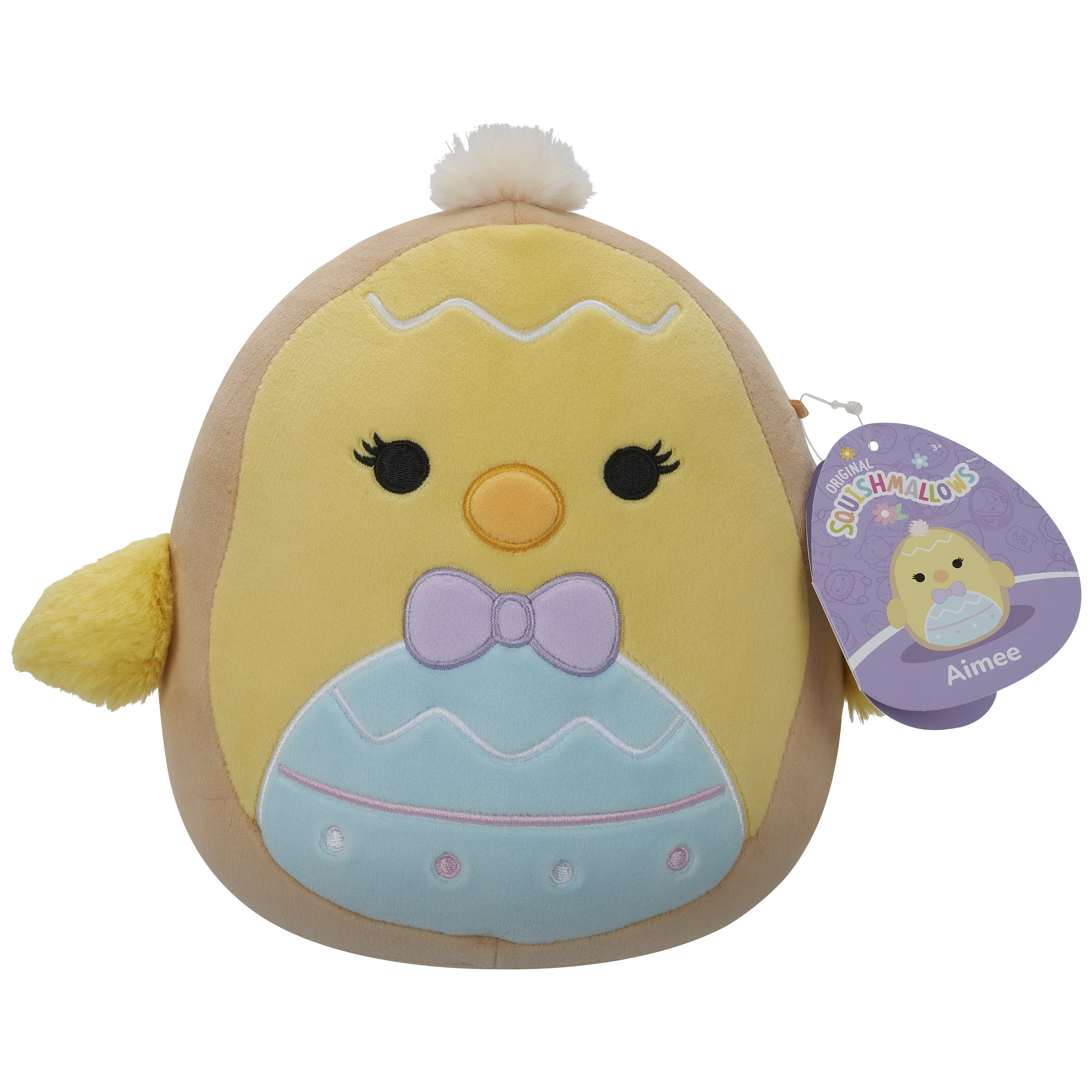 Original Squishmallows 7.5” Aimee Yellow Chick With Easter Cookie Design