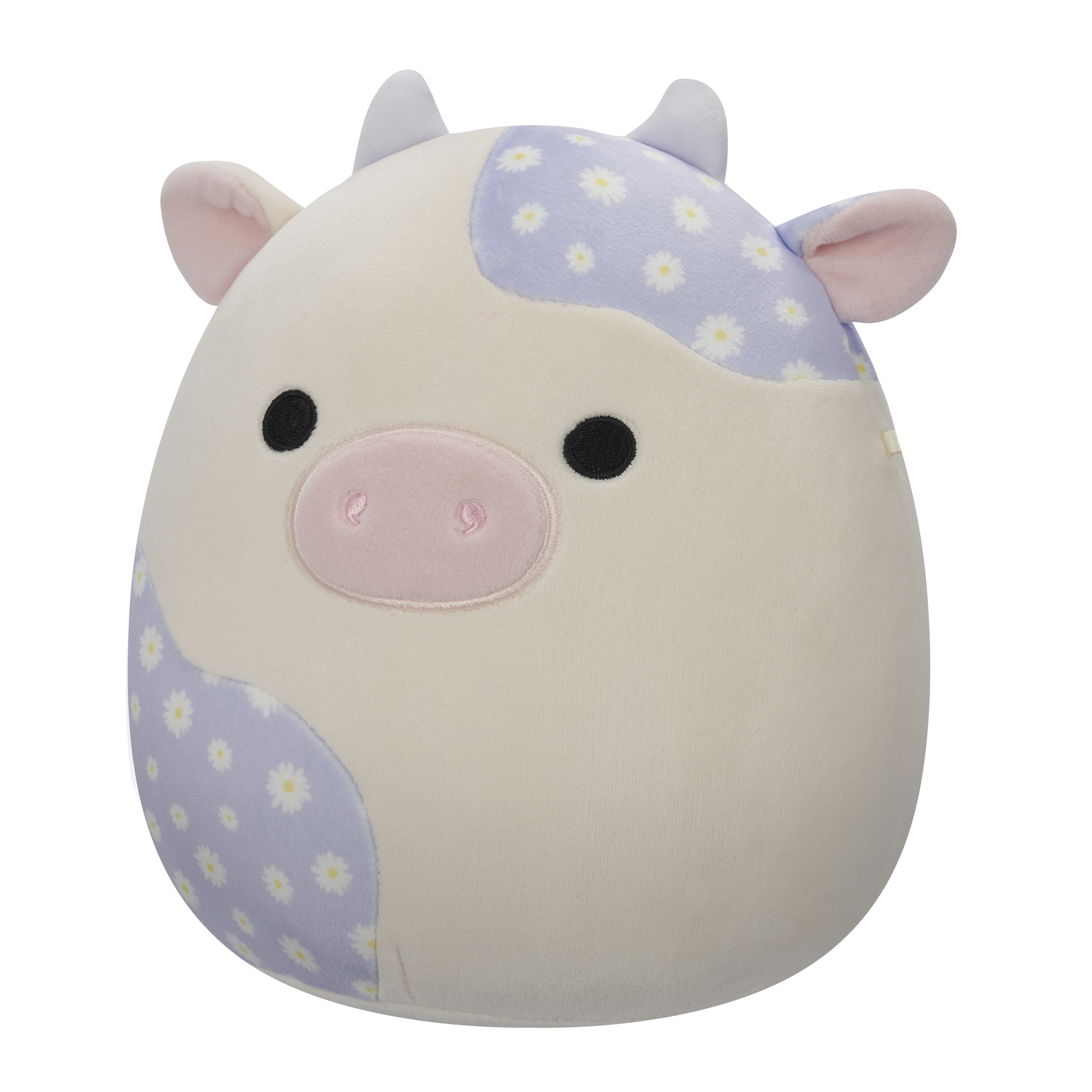 Original Squishmallows 7.5” Liesel Cream And Lavender Floral Print Cow