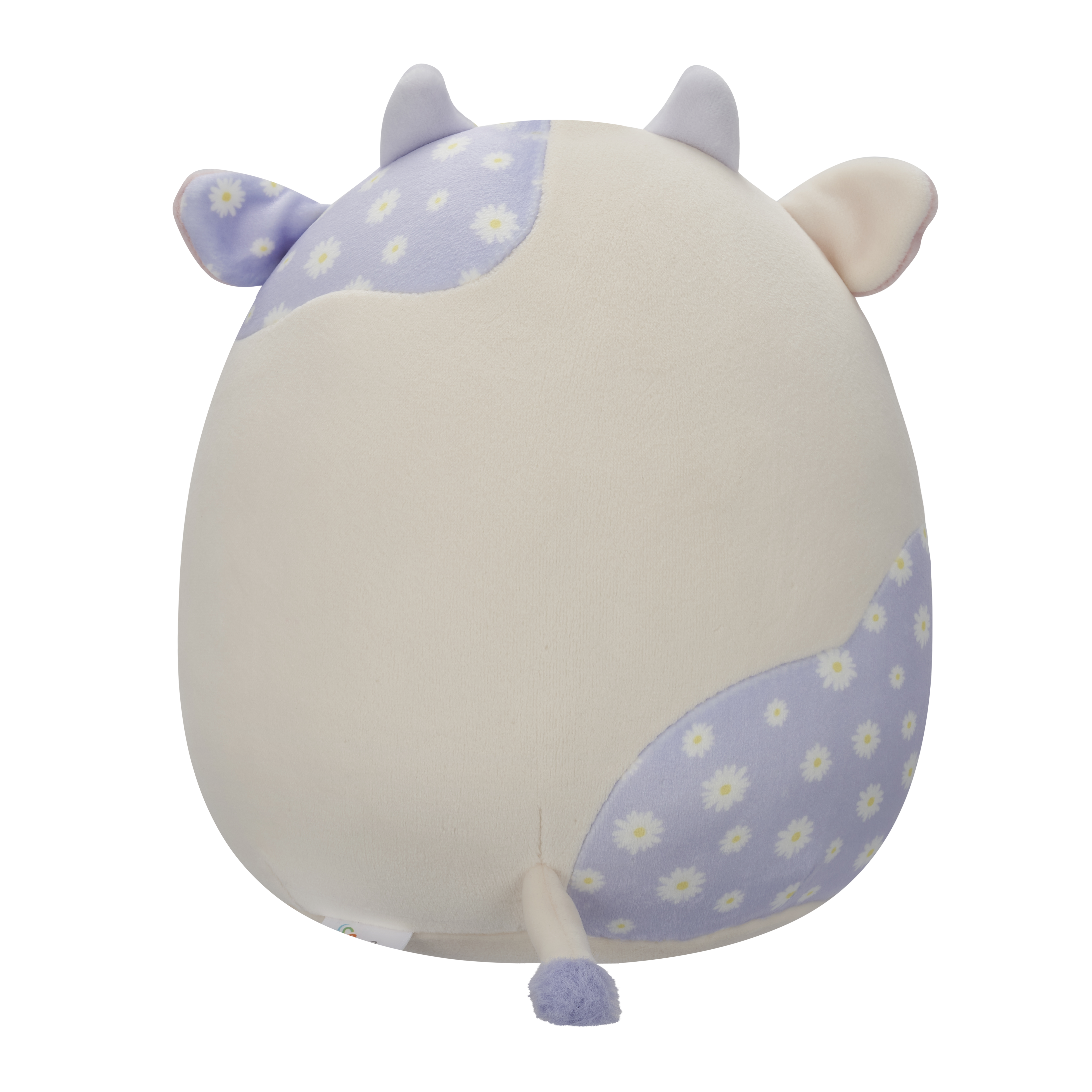 Original Squishmallows 7.5” Liesel Cream And Lavender Floral Print Cow