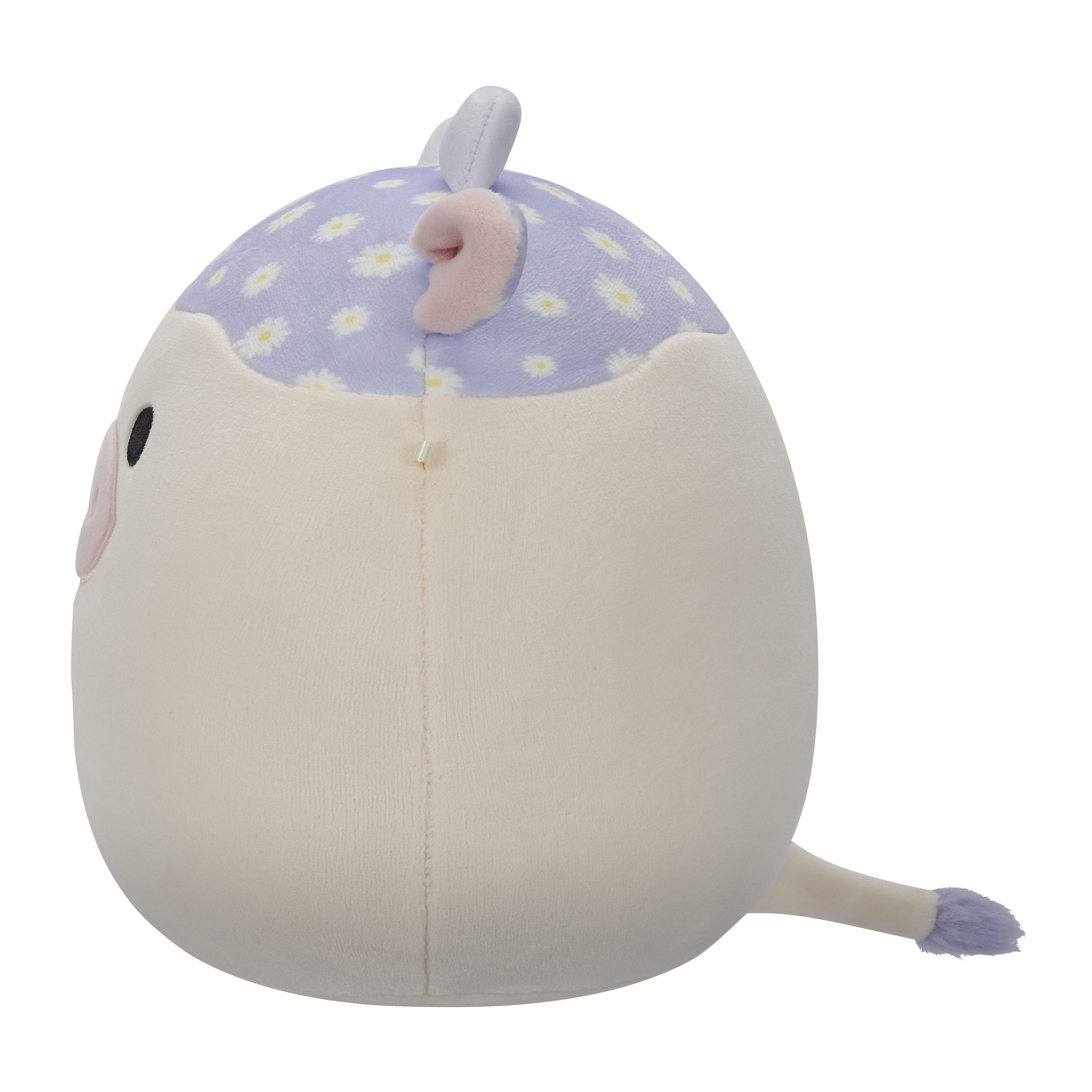 Original Squishmallows 7.5” Liesel Cream And Lavender Floral Print Cow