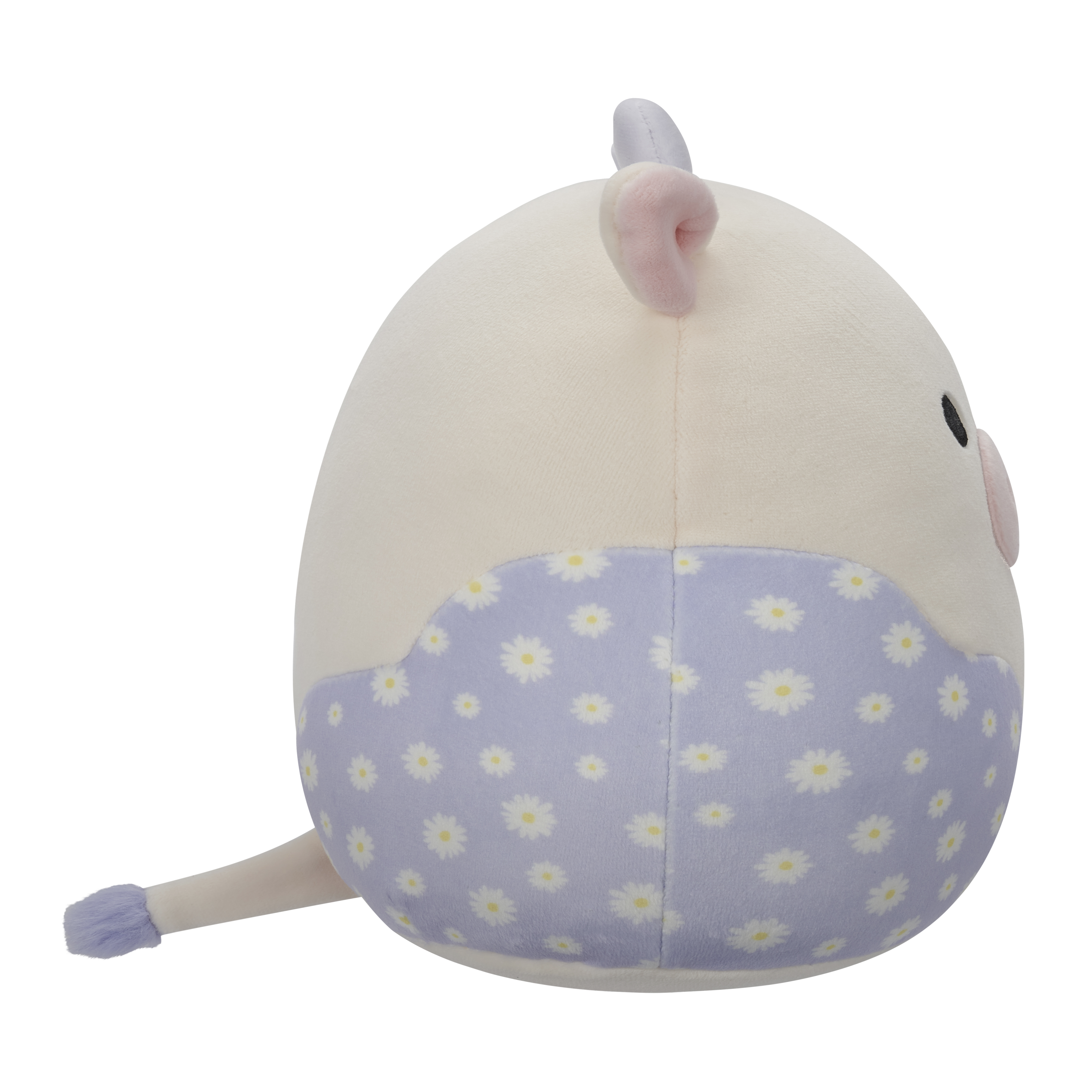Original Squishmallows 7.5” Liesel Cream And Lavender Floral Print Cow