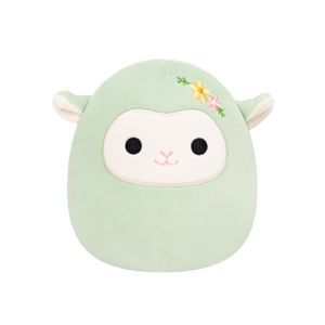 Original Squishmallows 7.5” Simi The Sage Green Lamb With Floral Hairpin
