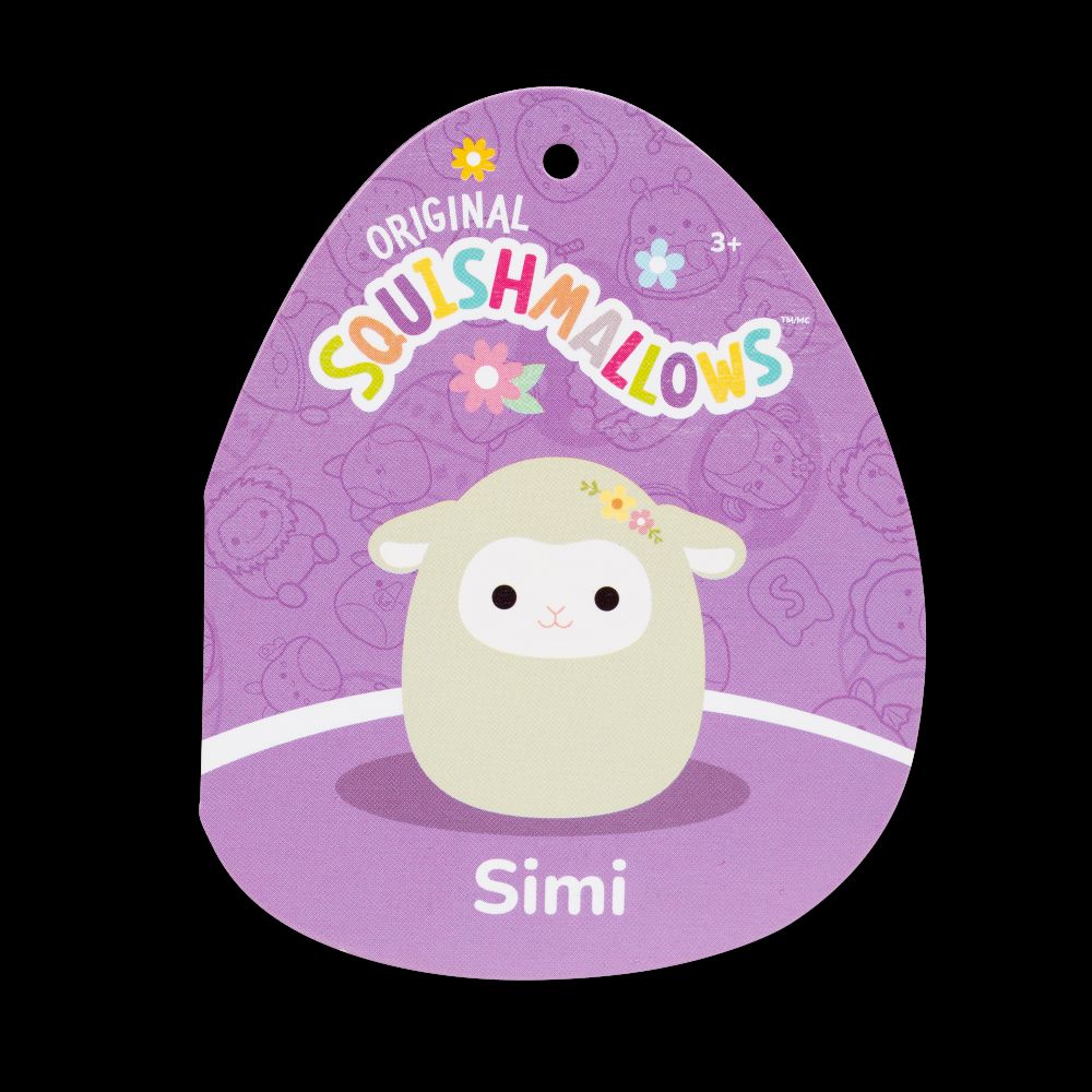 Original Squishmallows 7.5” Simi The Sage Green Lamb With Floral Hairpin