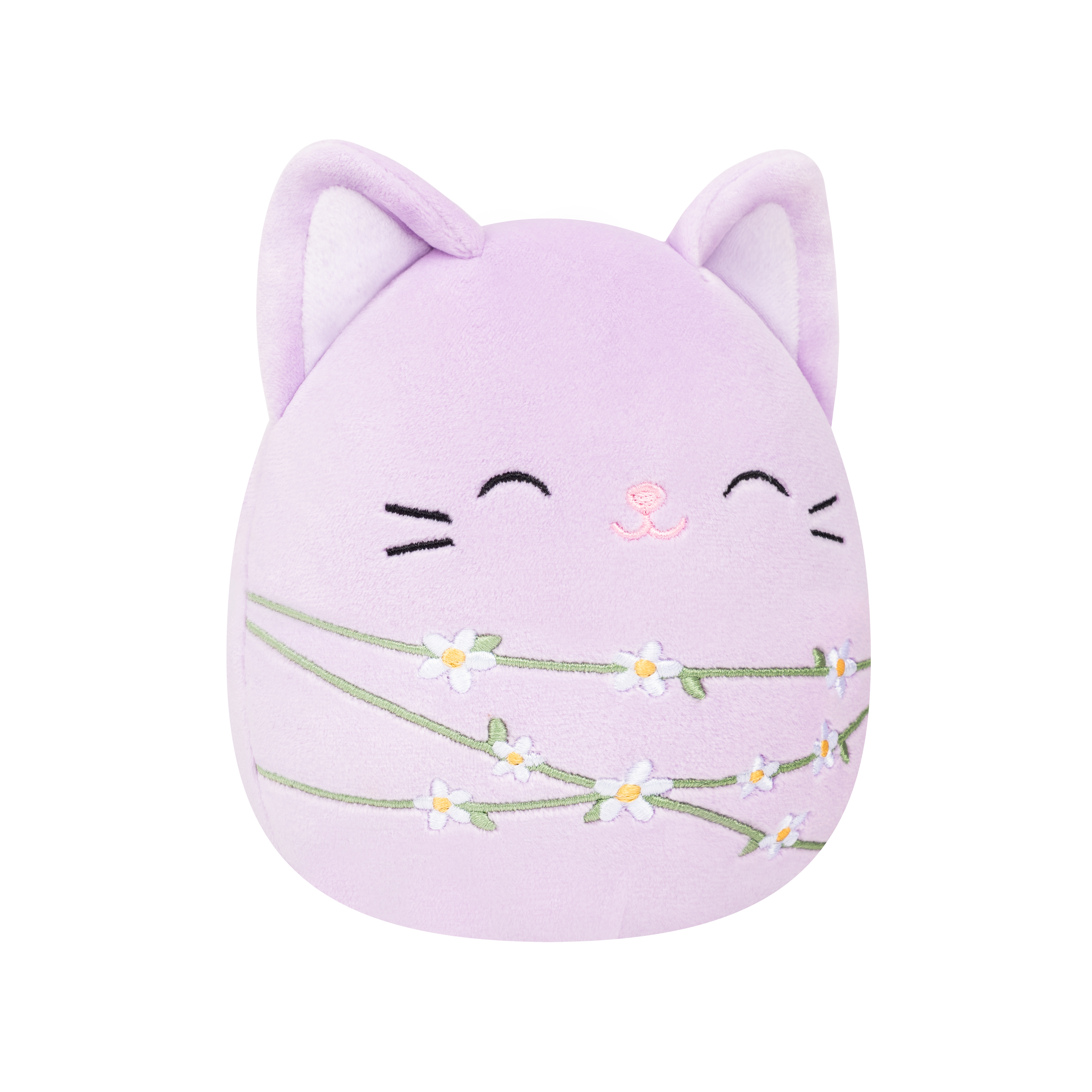 Original Squishmallows 7.5” Mak The Lavender Cat With Daisies Plush