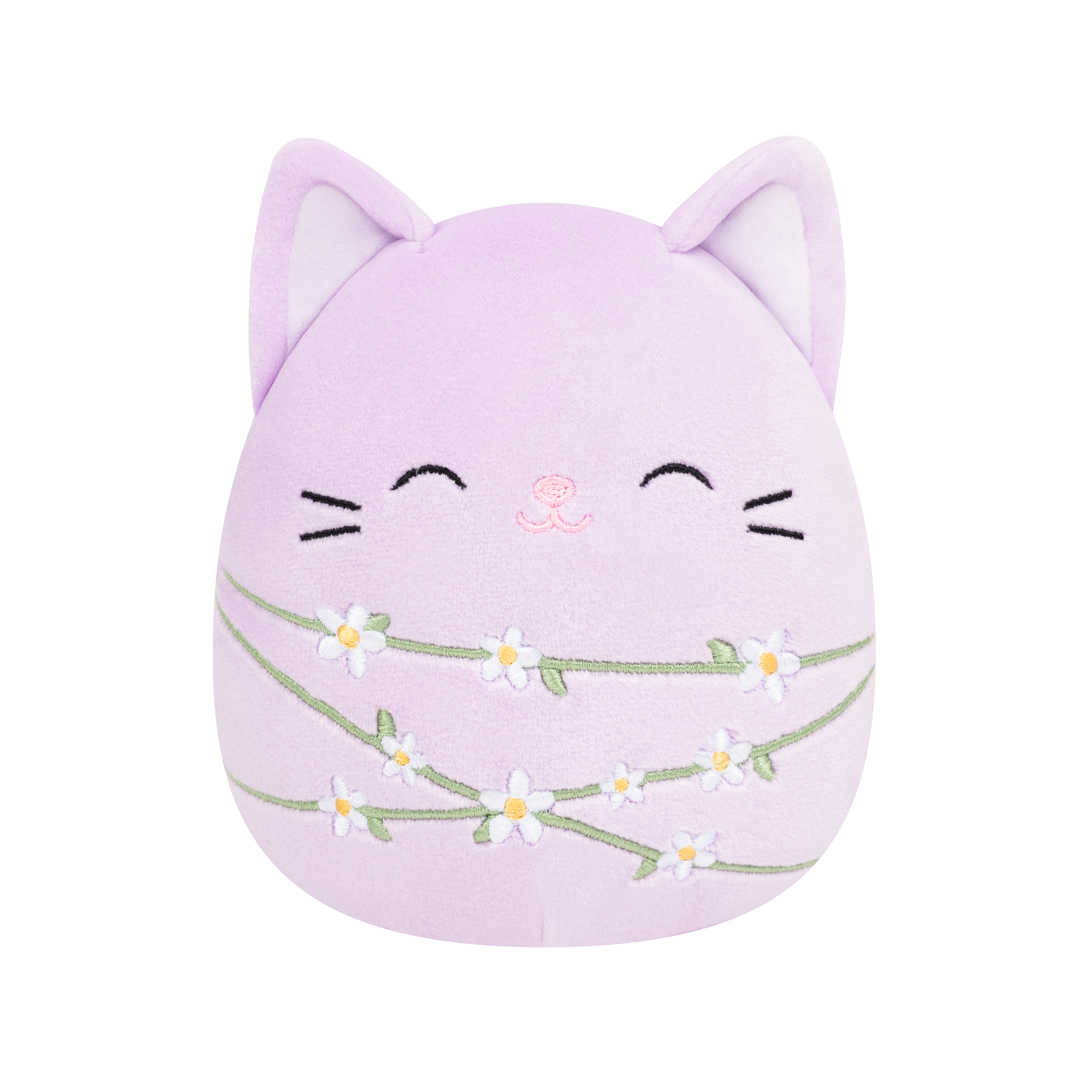 Original Squishmallows 7.5” Mak The Lavender Cat With Daisies Plush