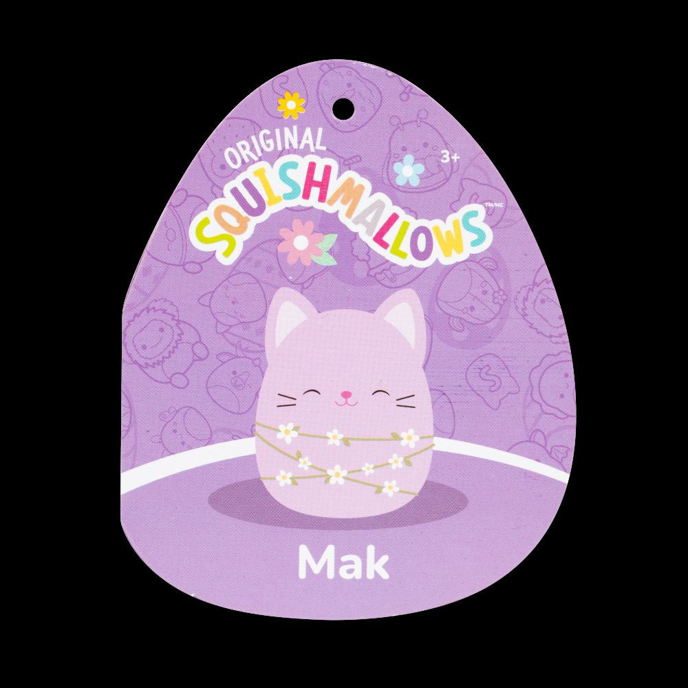 Original Squishmallows 7.5” Mak The Lavender Cat With Daisies Plush