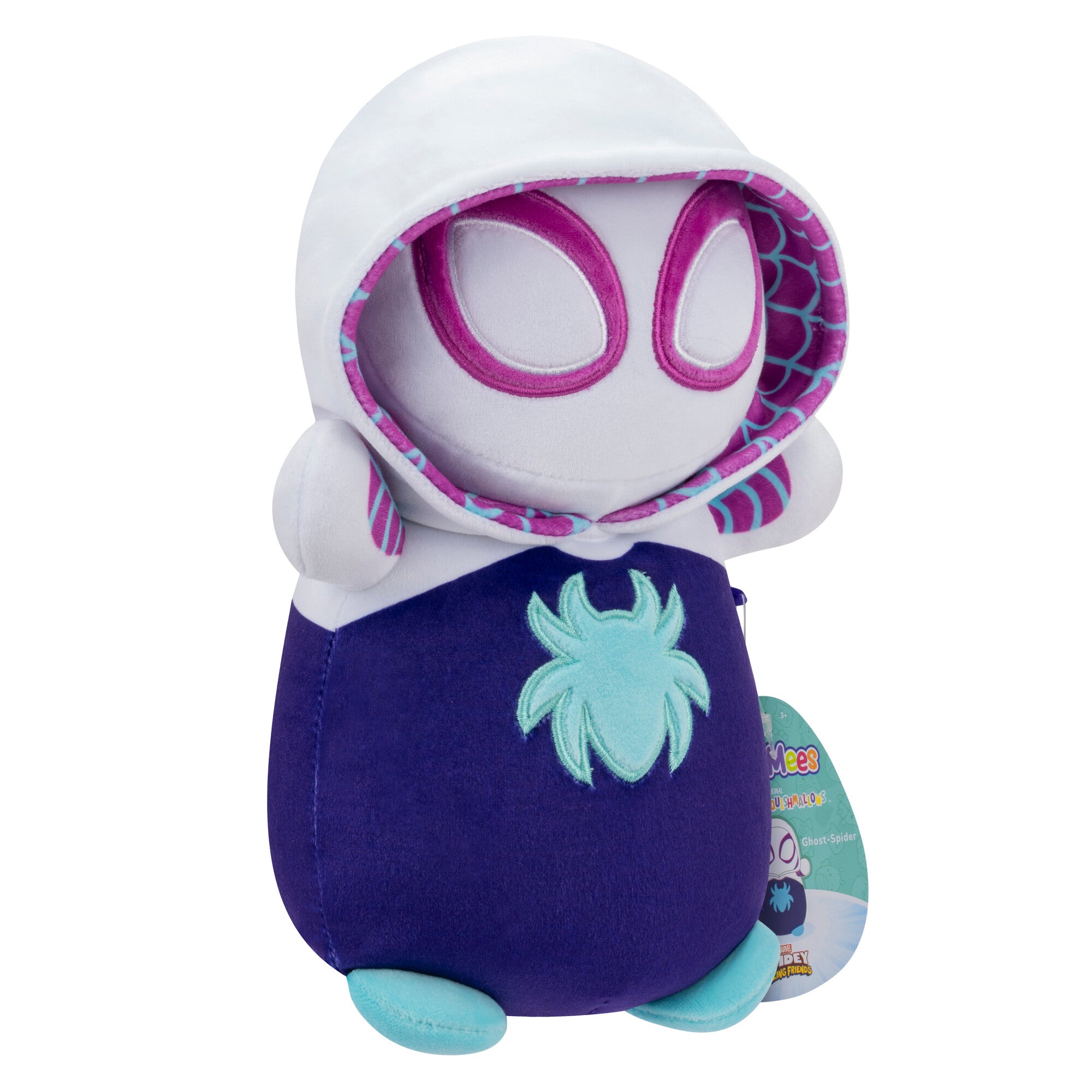 Squishmallows Original Marvel Spidey And His Amazing Friends 10-Inch Ghost Spider Hugmees