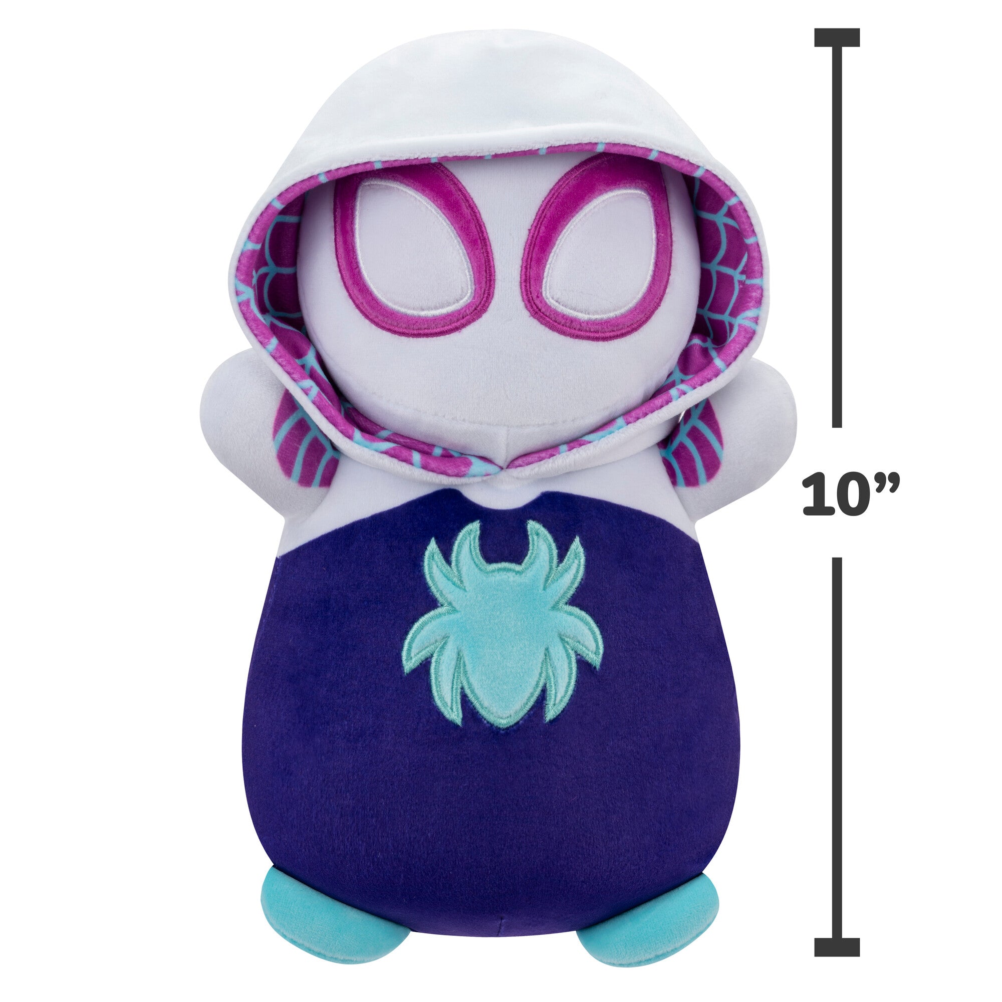 Squishmallows Original Marvel Spidey And His Amazing Friends 10-Inch Ghost Spider Hugmees