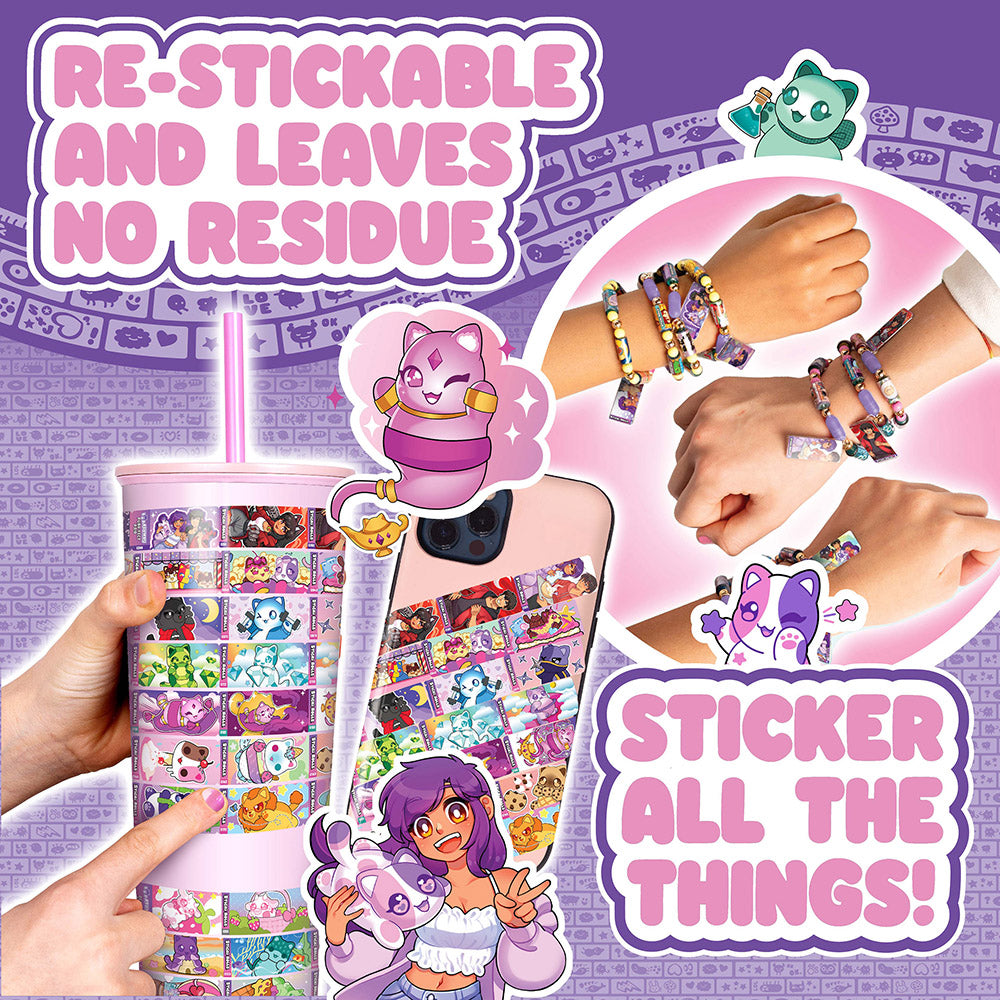 Sticki Rolls Aphmau Sticker Pendant And Bracelet Set