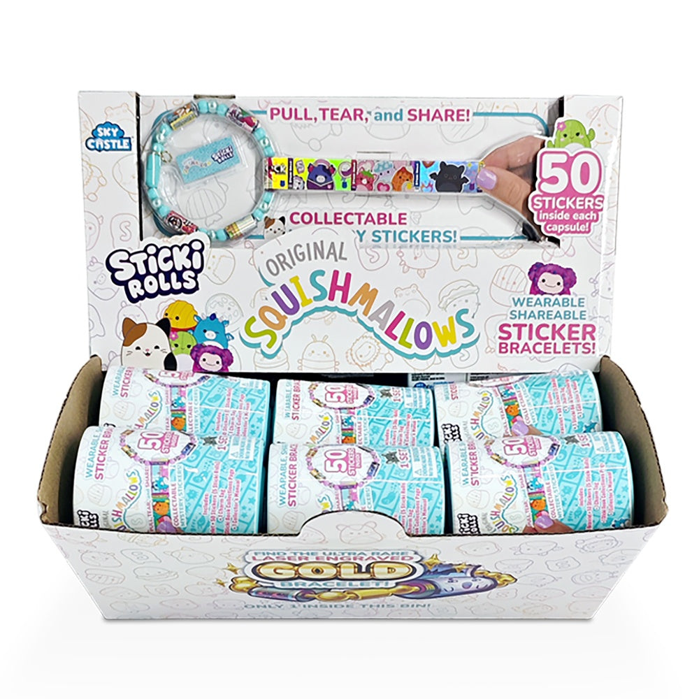 Sticki Rolls Squishmallows Sticki Bands Capsules