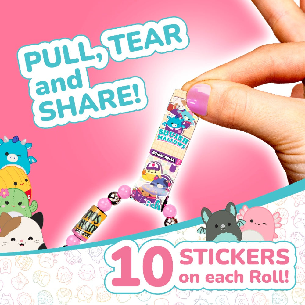 Sticki Rolls Squishmallows Sticki Bands Capsules