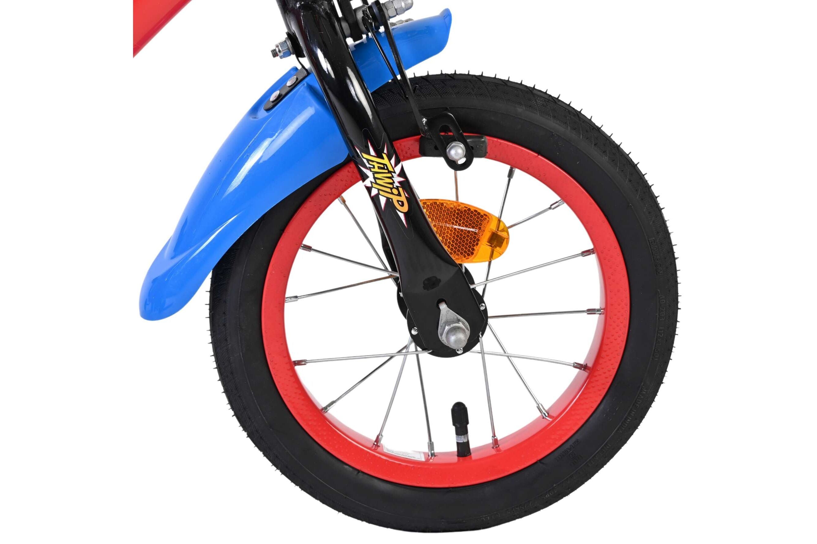 Spider-Man Children's Bicycle 12 Inch - Blue/Red - Two Hand Brakes