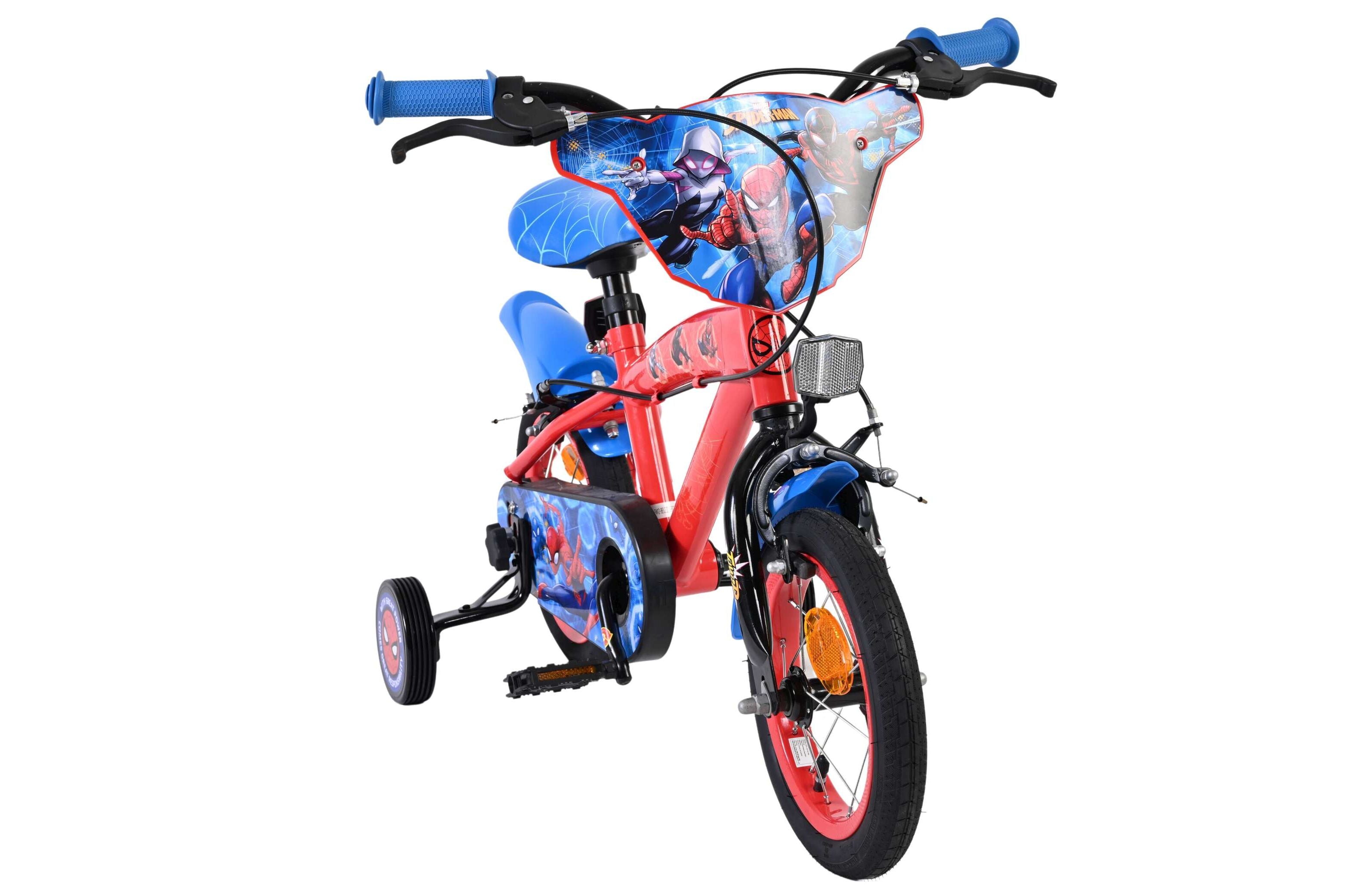 Spider-Man Children's Bicycle 12 Inch - Blue/Red - Two Hand Brakes