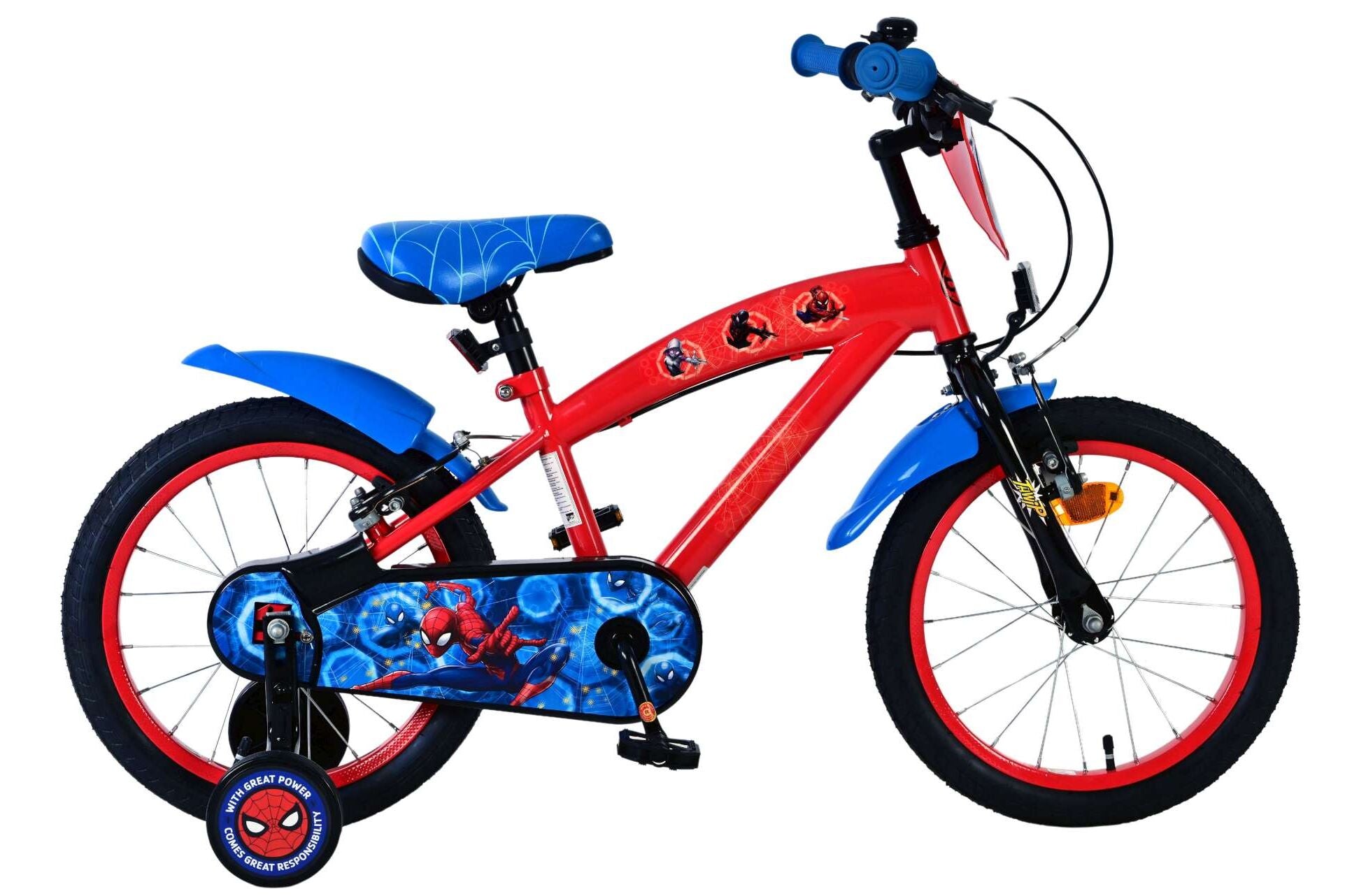 Spider-Man Kids Bike - 16 Inch - Blue/Red