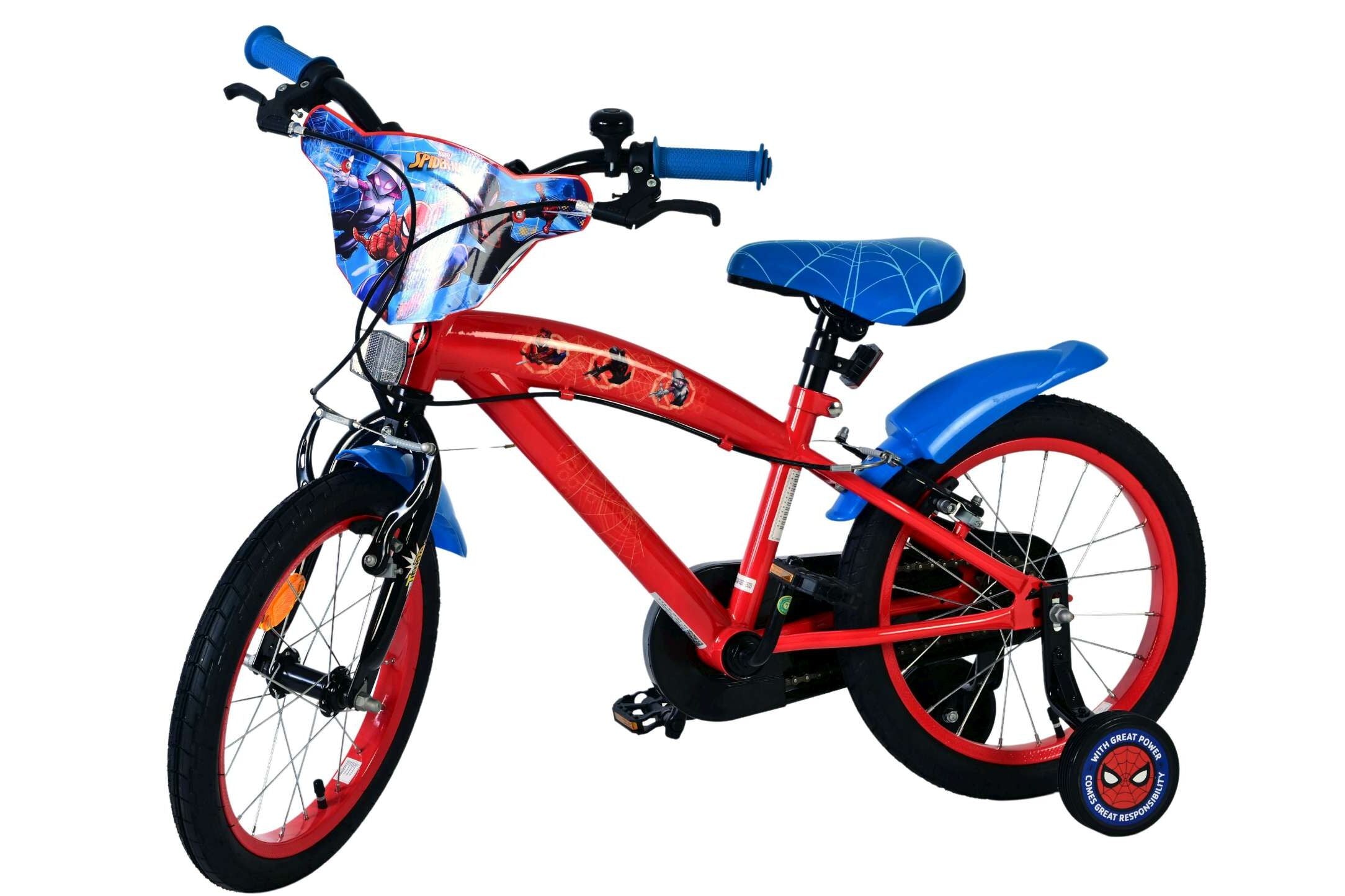 Spider-Man Kids Bike - 16 Inch - Blue/Red