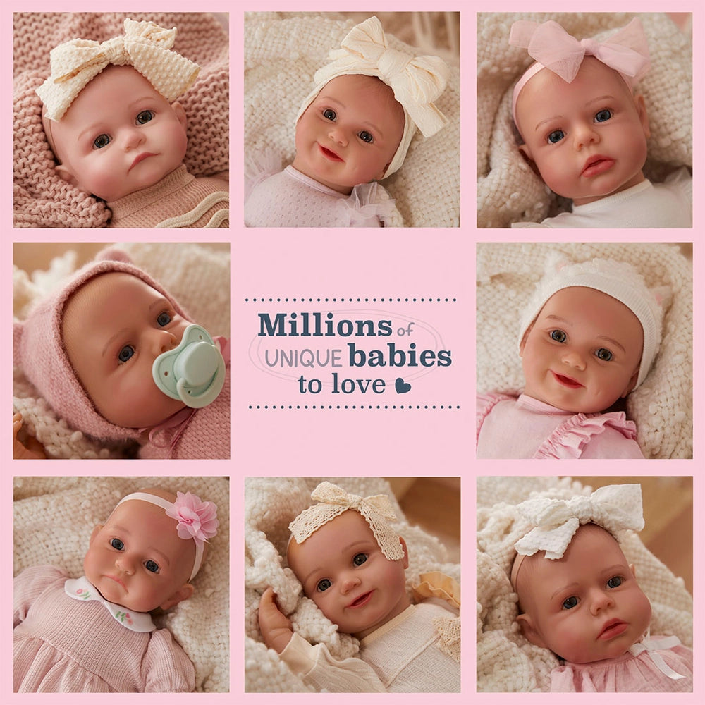 Baby Born Real Hand-Painted, Realistic Reborn Baby Doll Girl - Fair, Open Eyes