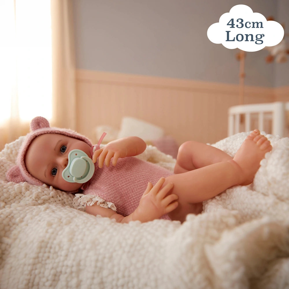 Baby Born Real Hand-Painted, Realistic Reborn Baby Doll Girl - Fair, Open Eyes