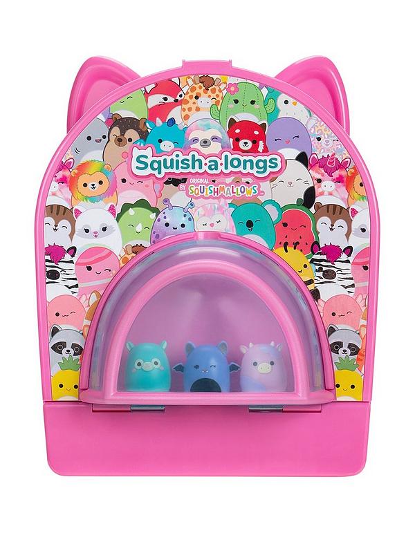 Squish-A-Longs By Original Squishmallows Party Pack On-The-Go Playset - Series 1 - Three 1-Inch Mini-Squish With 9 Furnishings - Collect, Trade, & Play