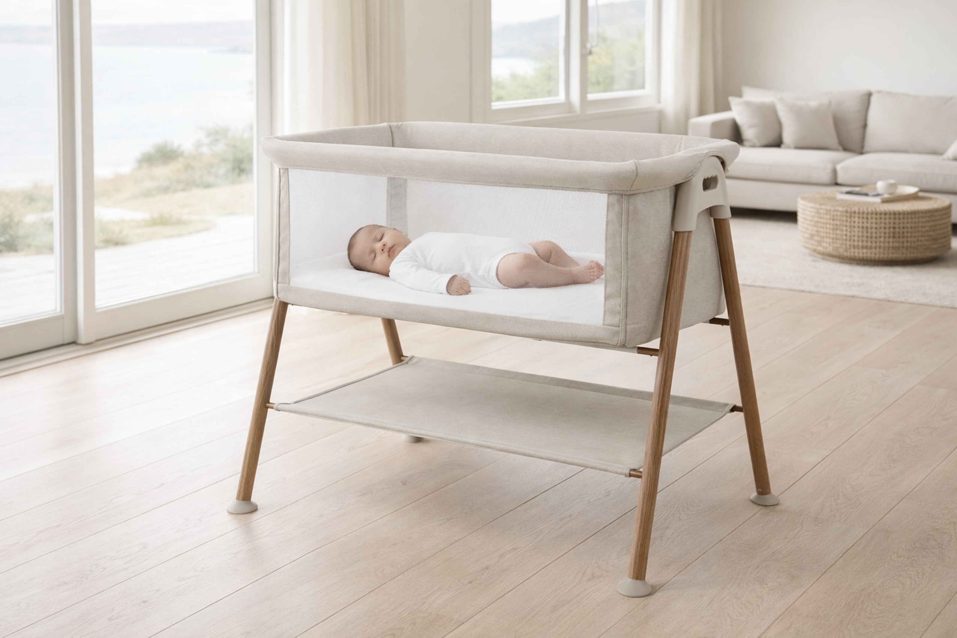 Babylo You And Me Crib (0+) - Cashmere