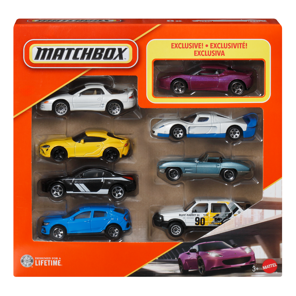 Matchbox 1:64 Scale Die-Cast Toy Cars Or Trucks, Set Of 8 Assortment