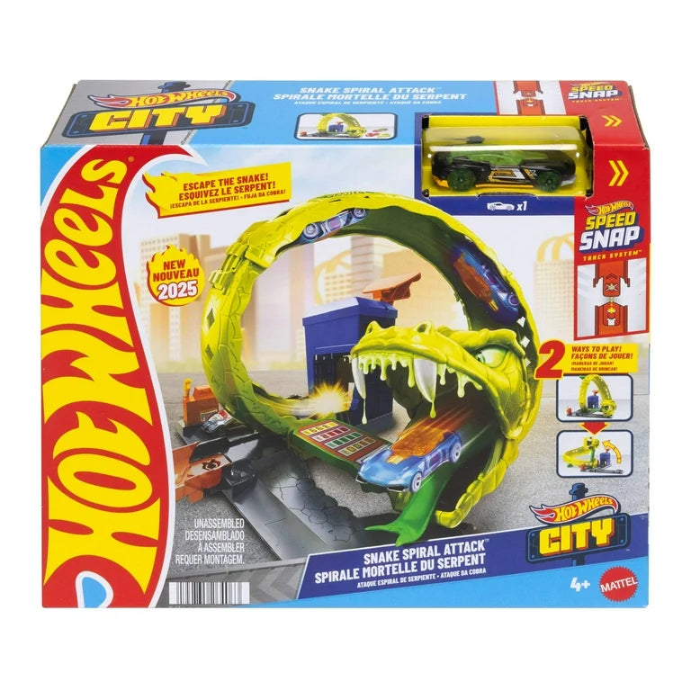 Hot Wheels City Snake Spiral Attack Playset