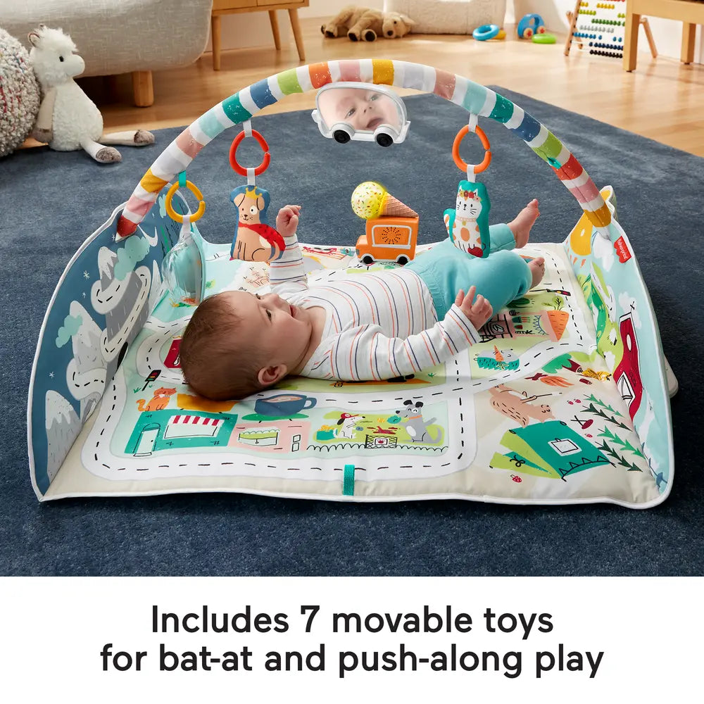 Fisher-Price Activity City Gym To Jumbo Play Mat With Music And Lights
