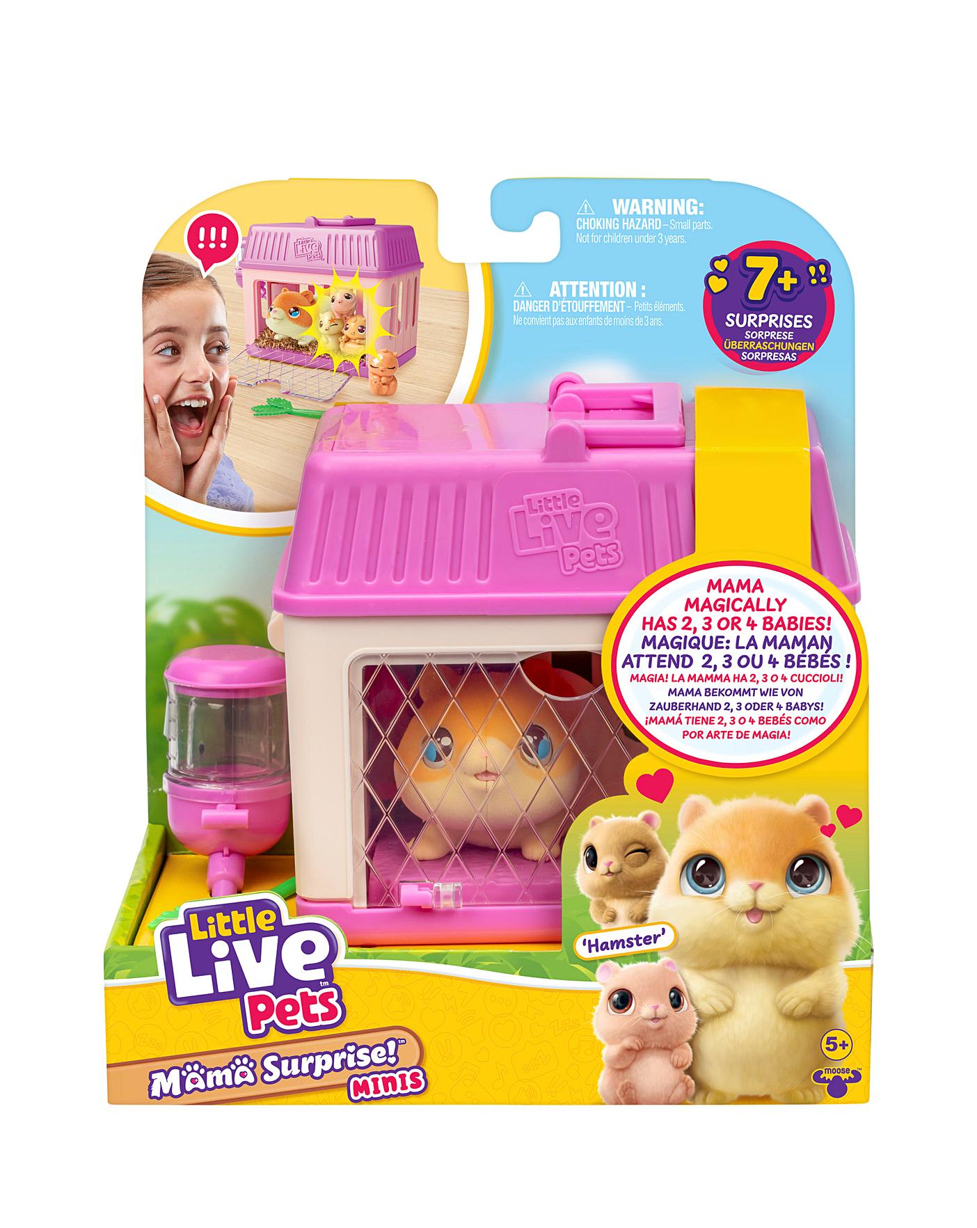 Little Live Pets Mama Surprise Mini Hamster Playset With 1, 2 Or 3 Babies!