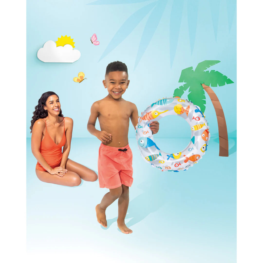 Lively Print Inflatable Swim Rings - Assortment