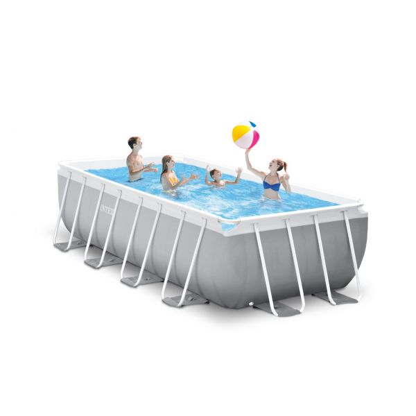 Intex 16Ft X 8Ft X 42In Prism Metal Frame Rectangular Pool