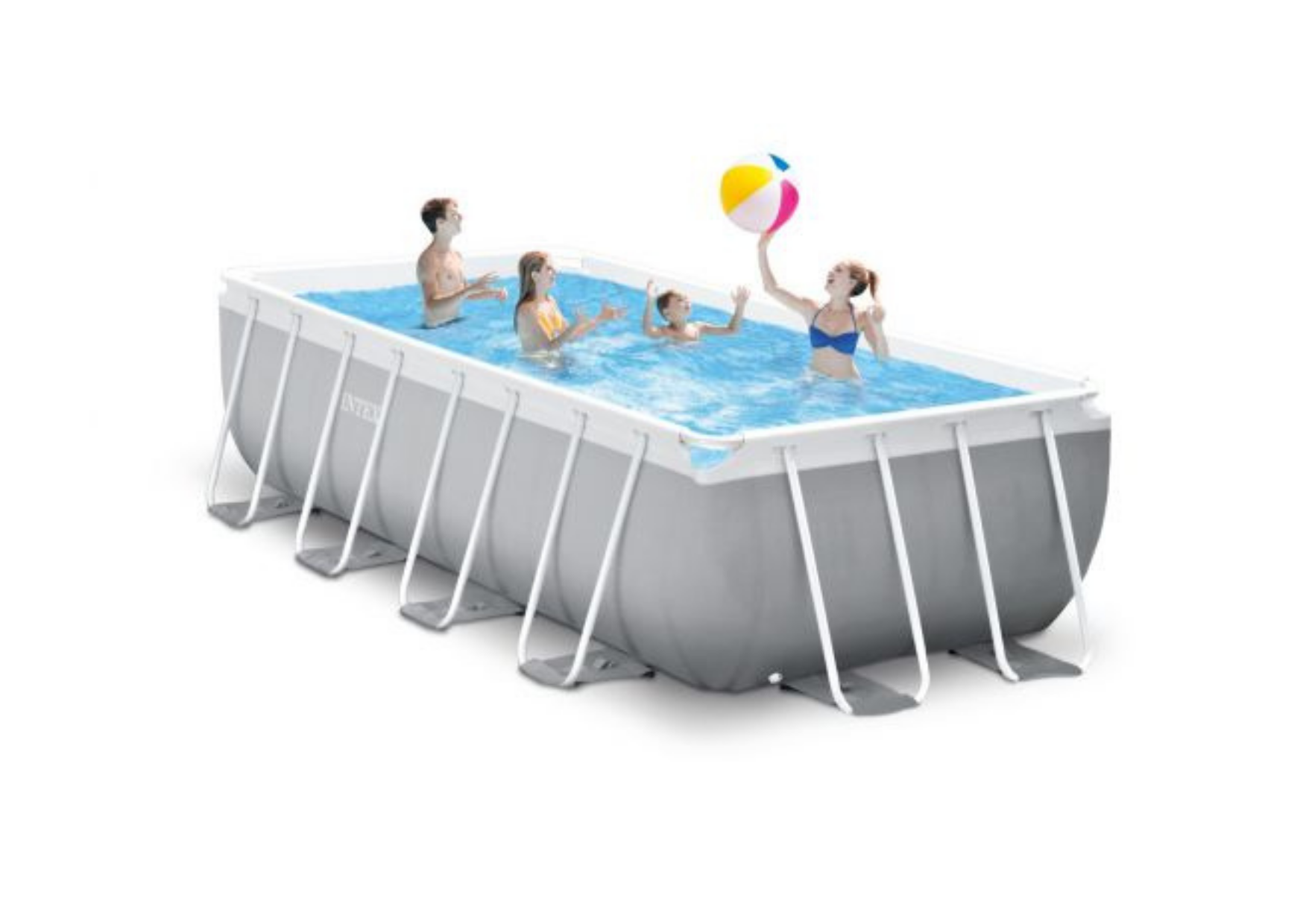 Intex 16Ft X 8Ft X 42In Prism Metal Frame Rectangular Pool