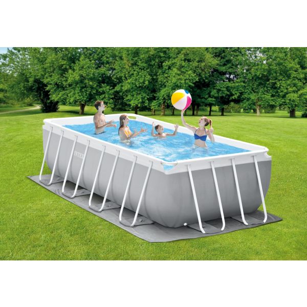 Intex 16Ft X 8Ft X 42In Prism Metal Frame Rectangular Pool