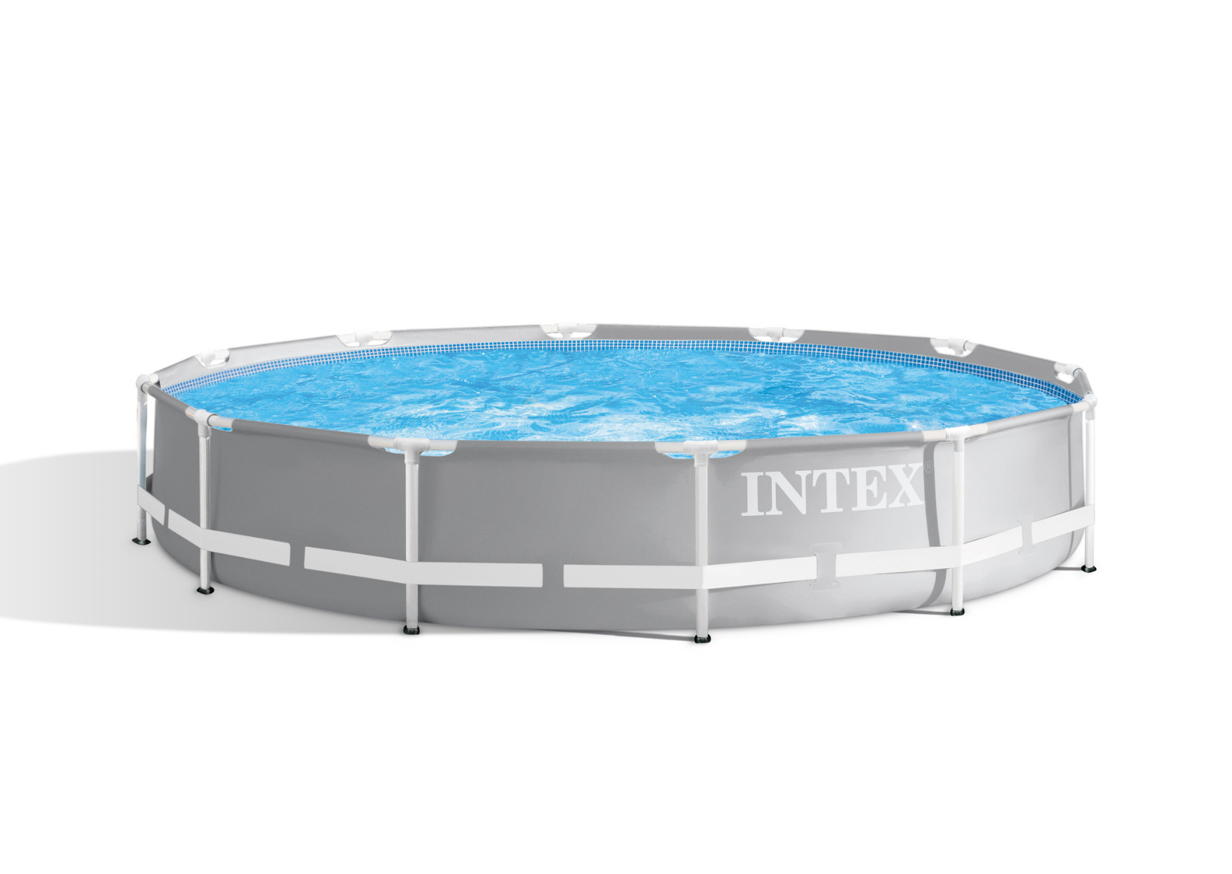 Intex 12Ft X 30Inch Round Metal Frame Prism Swimming Pool