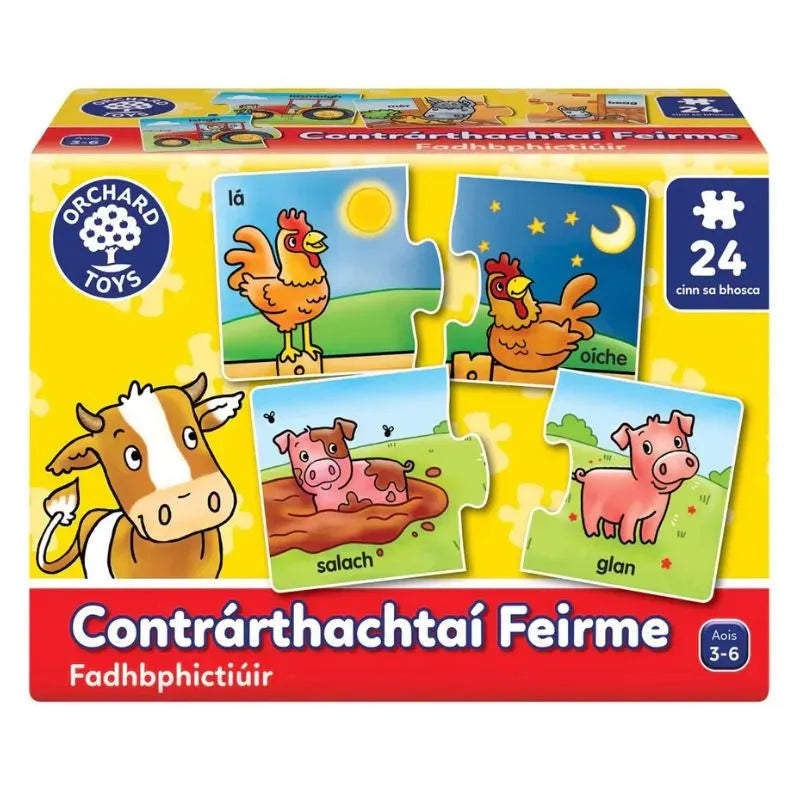 Orchard Toys Contrárthachtaí Feirme - Farm Opposites - Irish Version