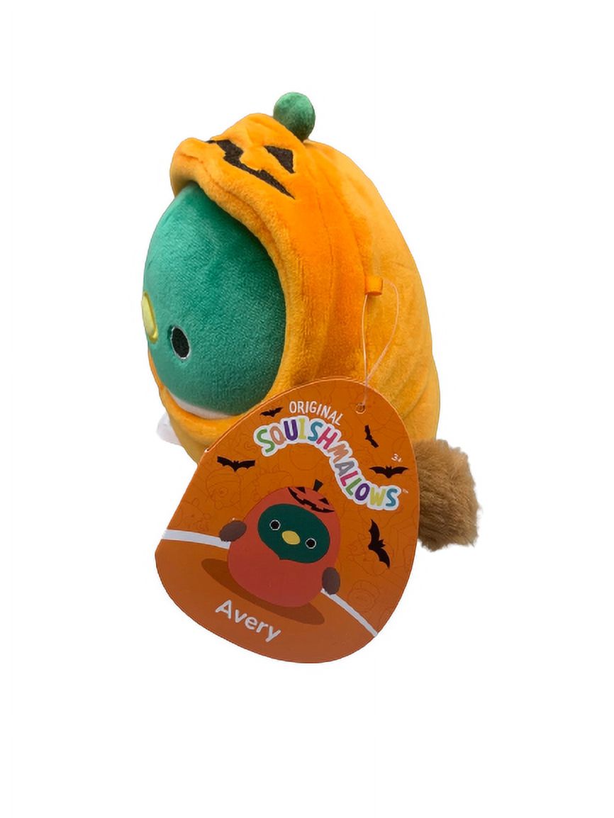 Original Squishmallows 16-Inch Avery Mallard Duck With Pumpkin Costume