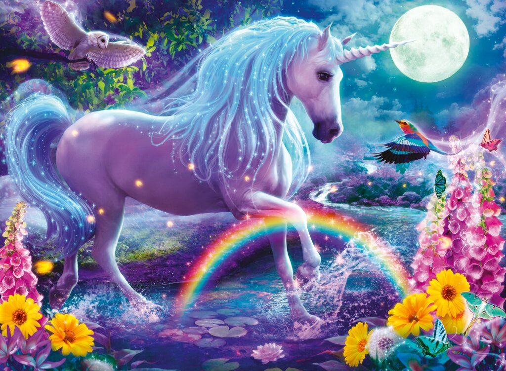 Ravensburger Glitter Unicorn, 100Pc Xxl Glitter Puzzle