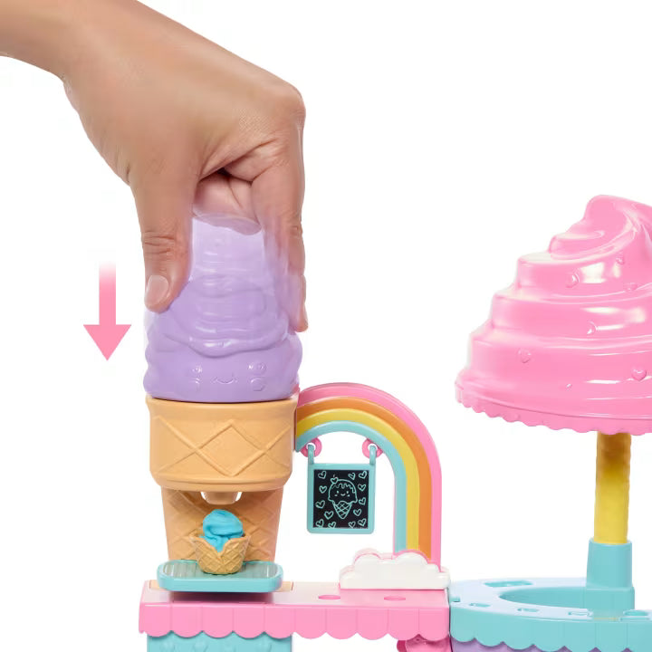 Barbie Club Chelsea Ice Cream Shop Playset With Chelsea Doll, 2 Dough Colors, And Accessories