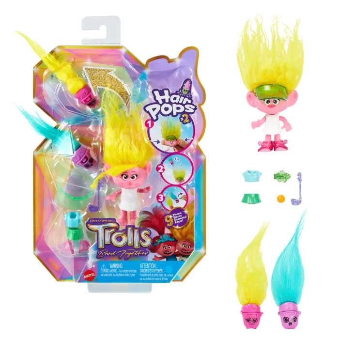 Dreamworks Trolls Band Together Hair Pops Small Dolls & Accessories Assortment