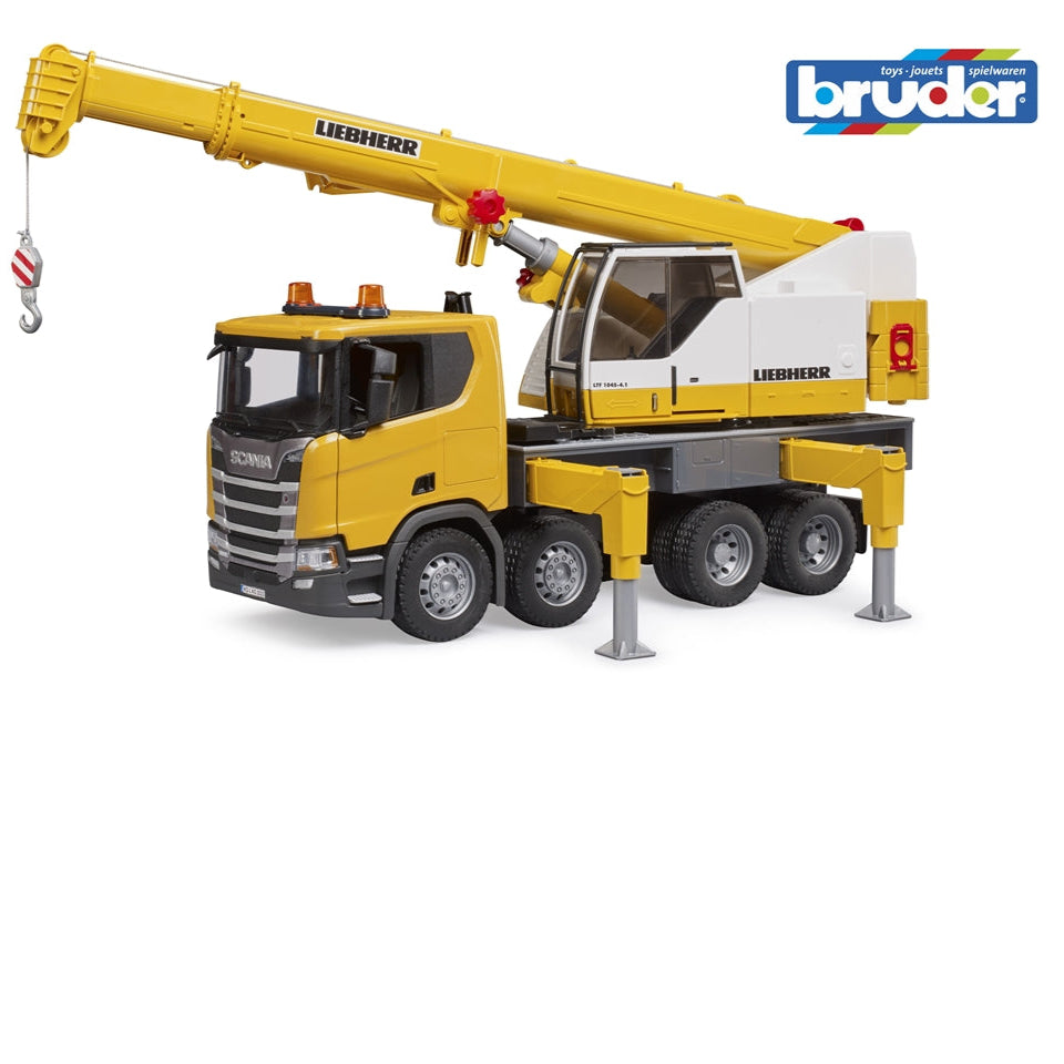 Bruder Light And Sound Scania Super 560R Liebherr Crane Truck Toy