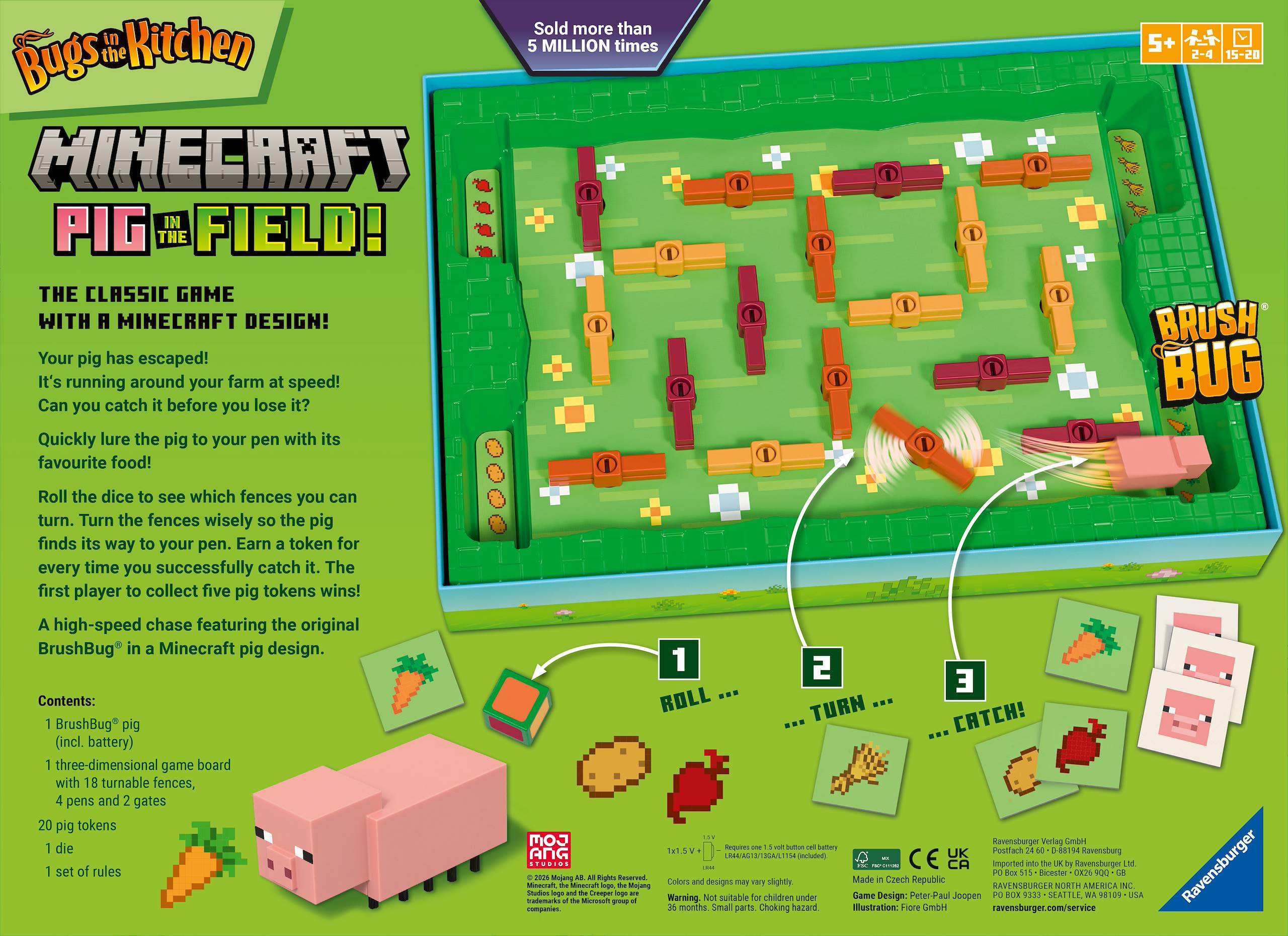 Ravensburger Minecraft Pig In The Field! Game