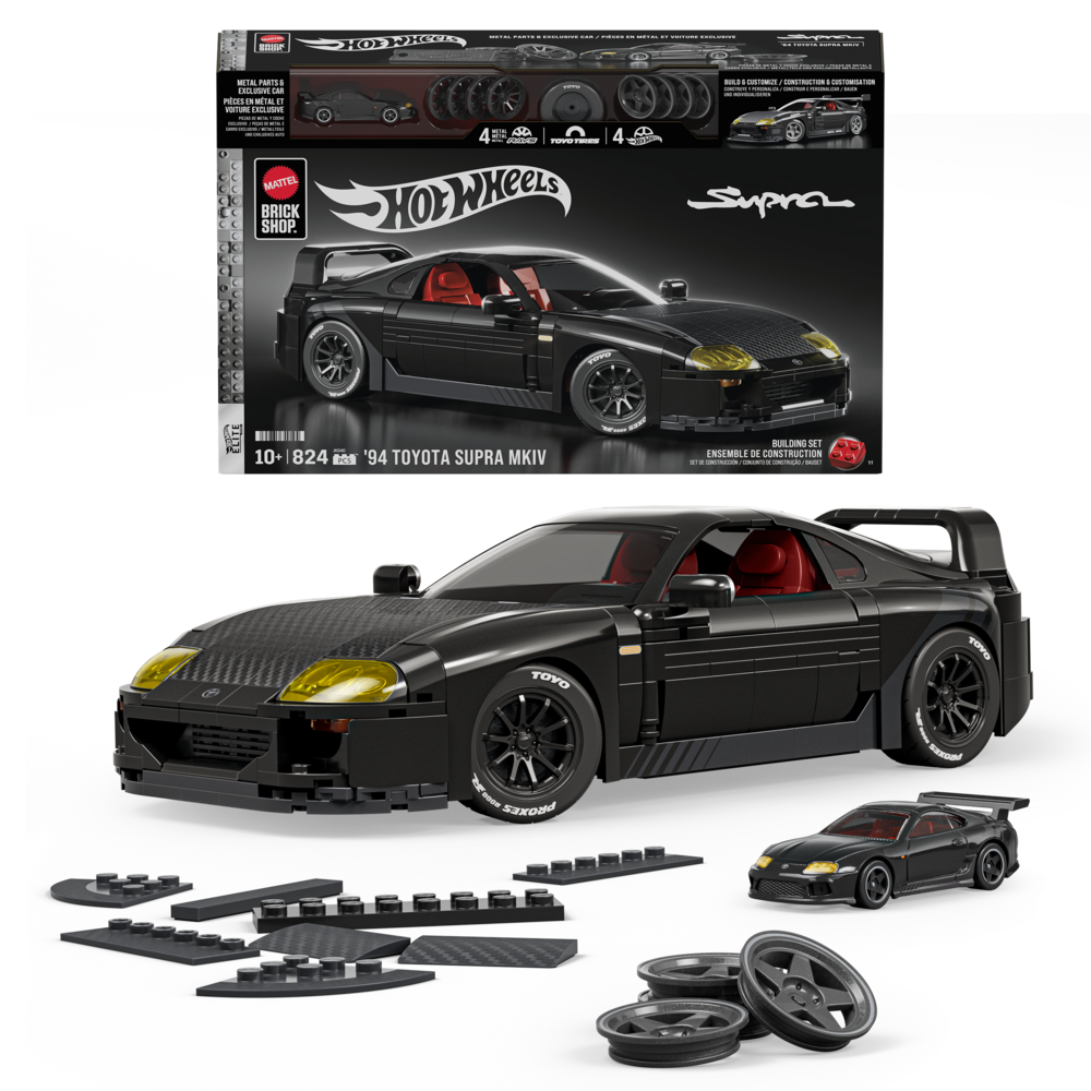 Mattel Brick Shop Hot Wheels Elite Series '94 Toyota Supra Mkiv Building Set