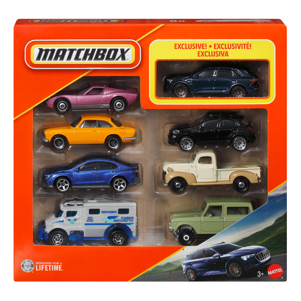 Matchbox 1:64 Scale Die-Cast Toy Cars Or Trucks, Set Of 8 Assortment